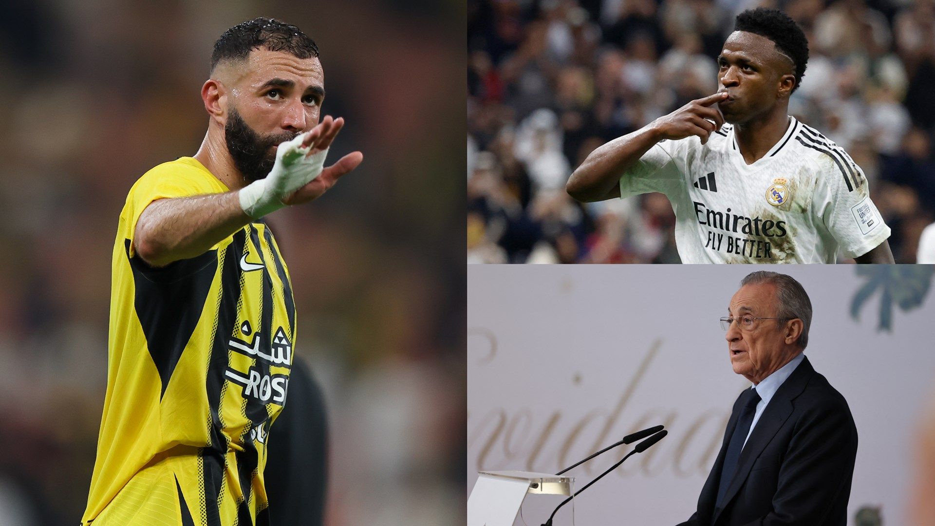 Karim Benzema - Vinicius Junior - Florentino Perez