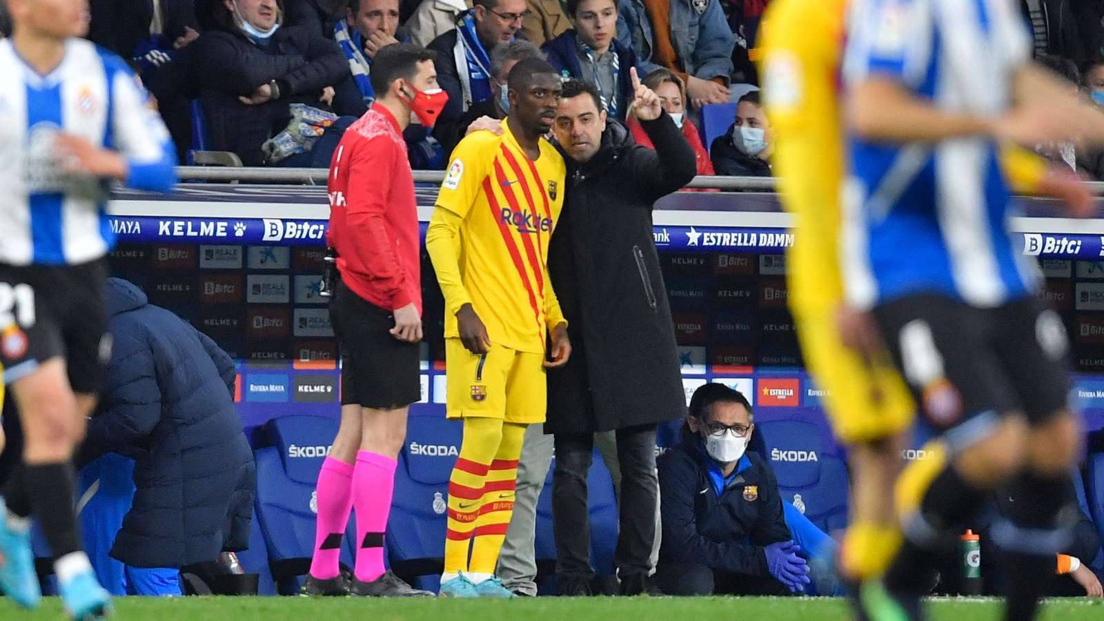 Ousmane Dembele Xavi Hernandez Barcelona