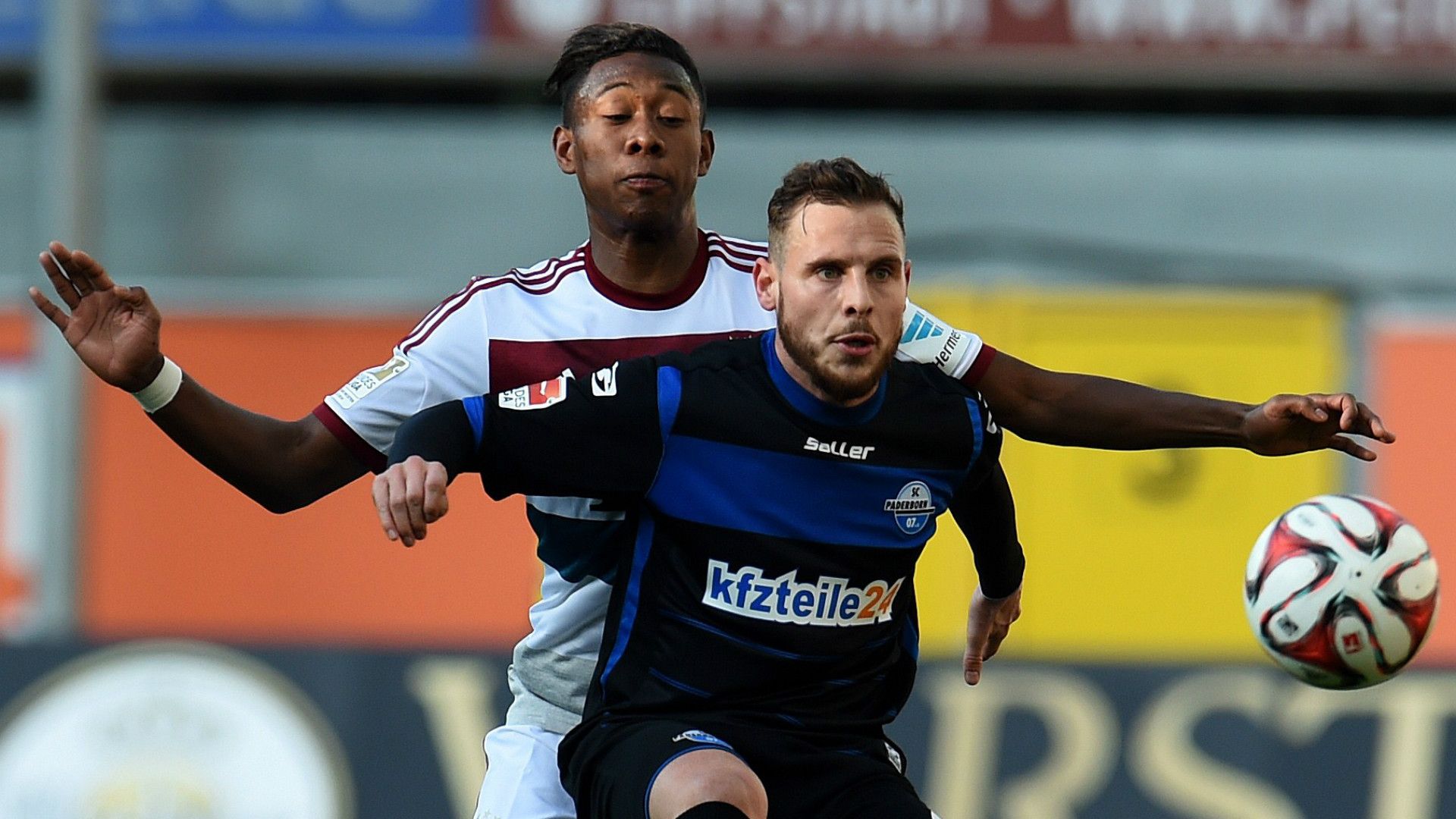 DAVID ALABA BAYERN MUNICH MARVIN BAKALORZ PADERBORN GERMAN BUNDESLIGA 02212015