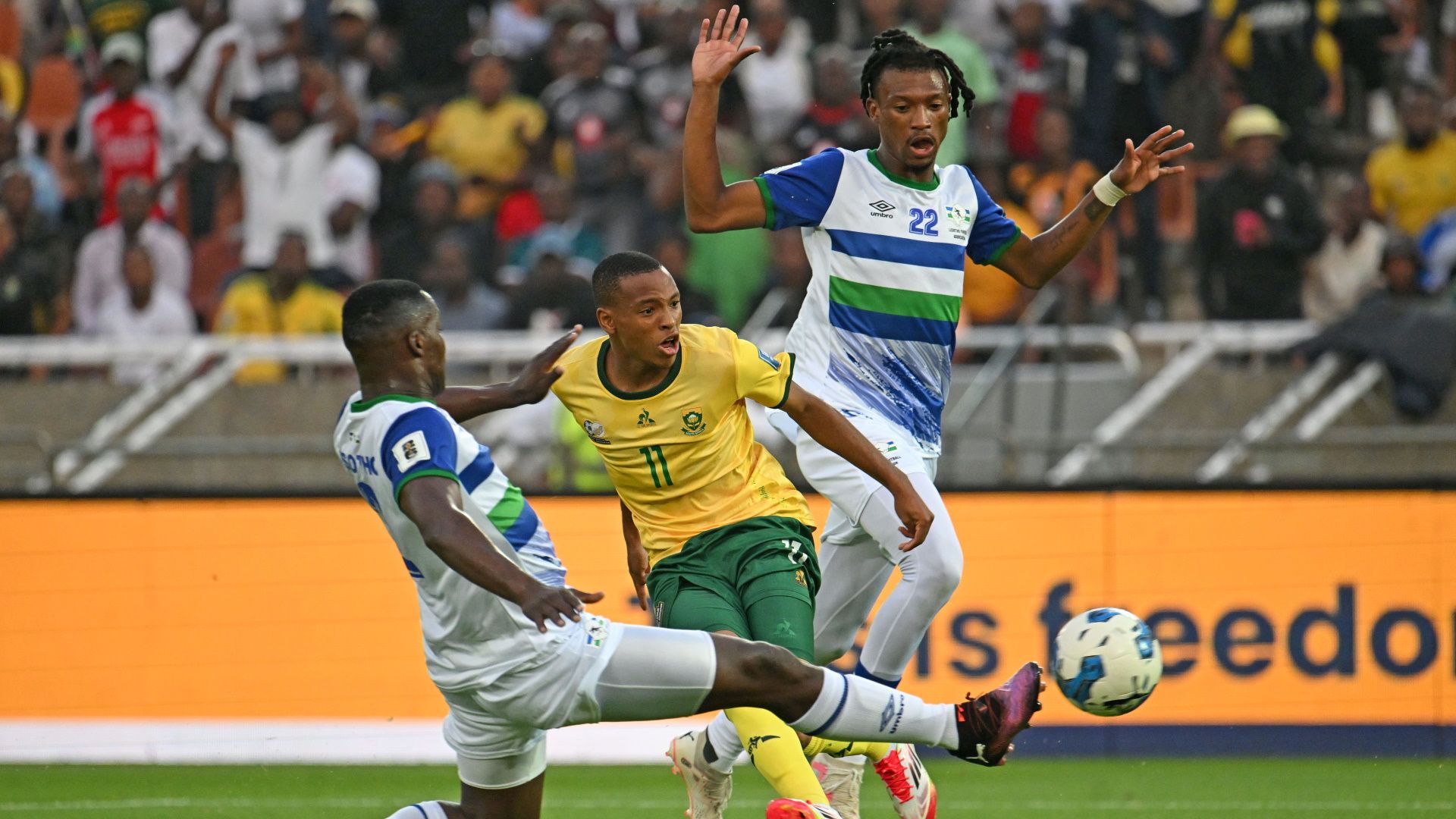 Relebohile Mofokeng, Mohlomi Makhetha & Motlomelo Makwanazi, Bafana Bafana vs Lesotho, March 2025