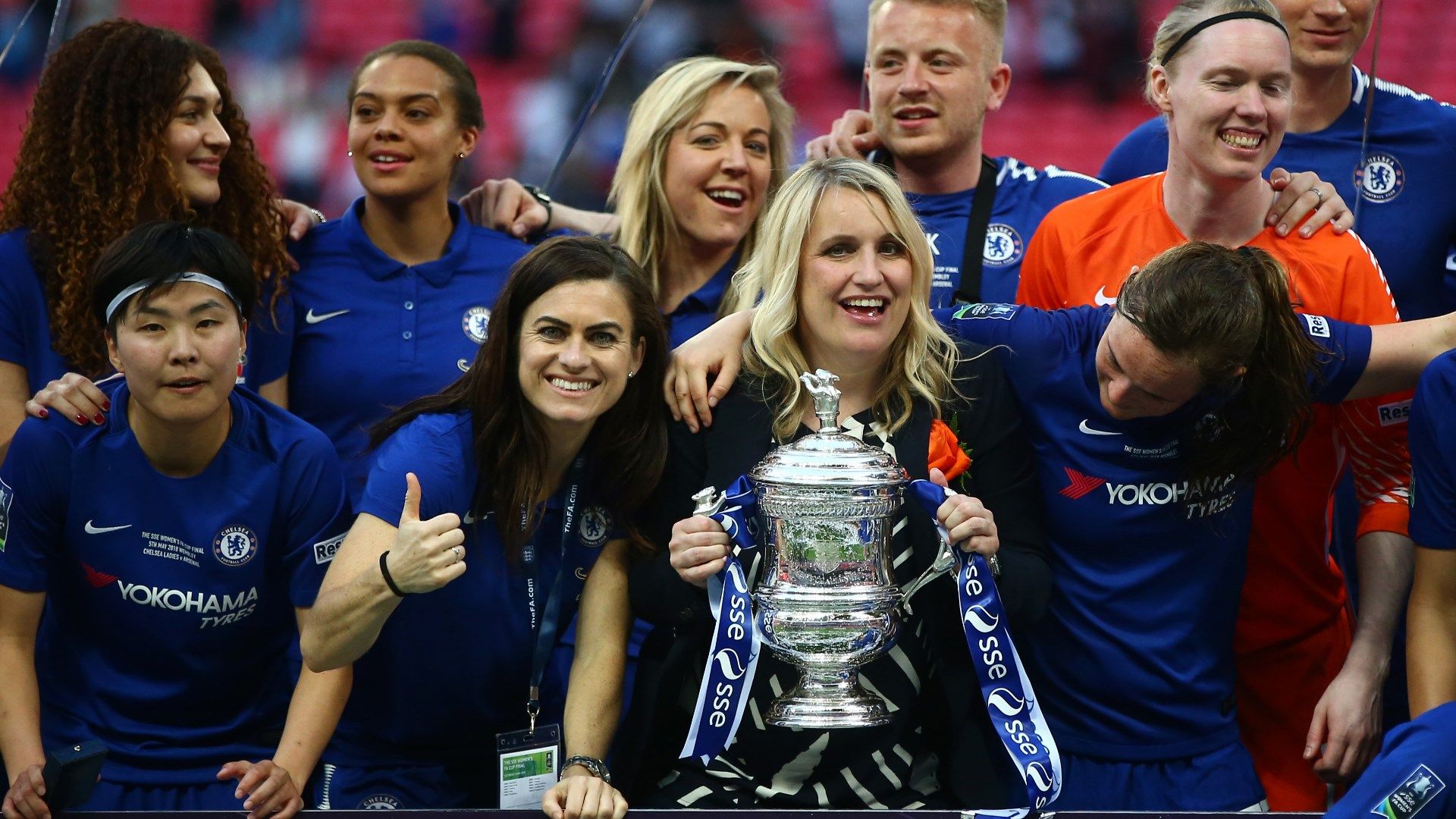 Chelsea Women FA Cup trophy 2018