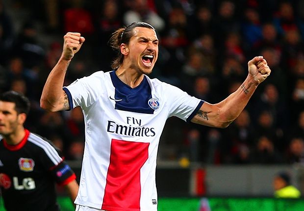 Zlatan Ibrahimovic Paris Saint Germain PSG Leverkusen Champions League 02182014