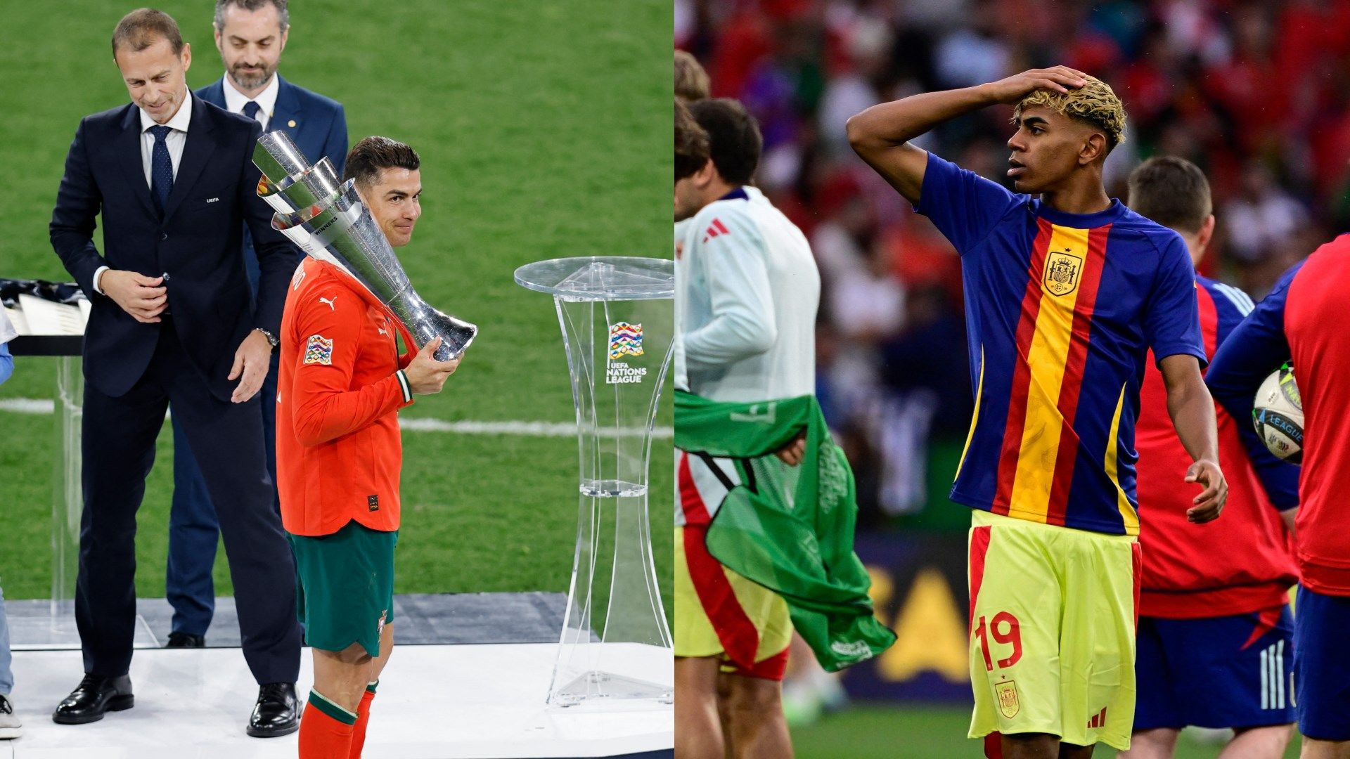Lamine Yamal Spain Cristiano Ronaldo Portugal UEFA Nations League Final 2025