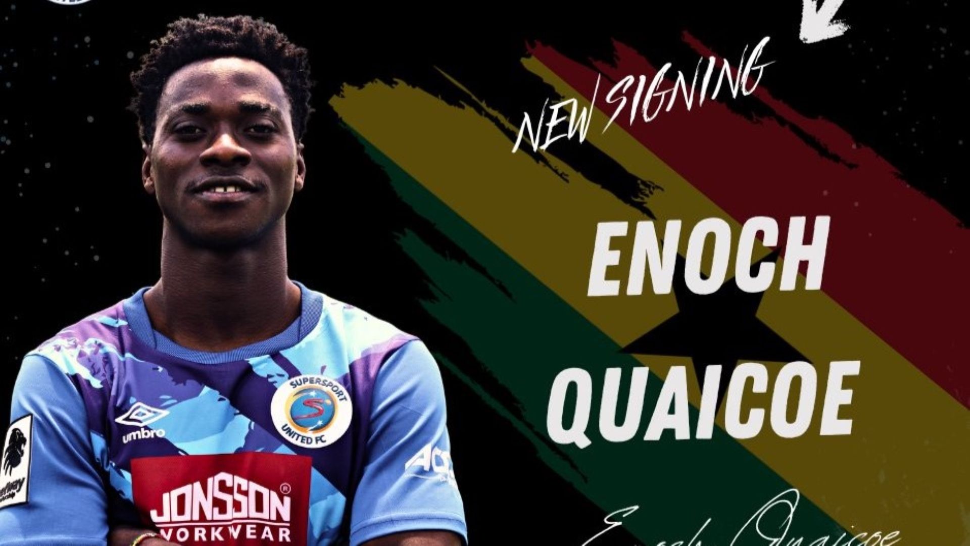 Enoch Quaicoe, SuperSport United, January 2025.