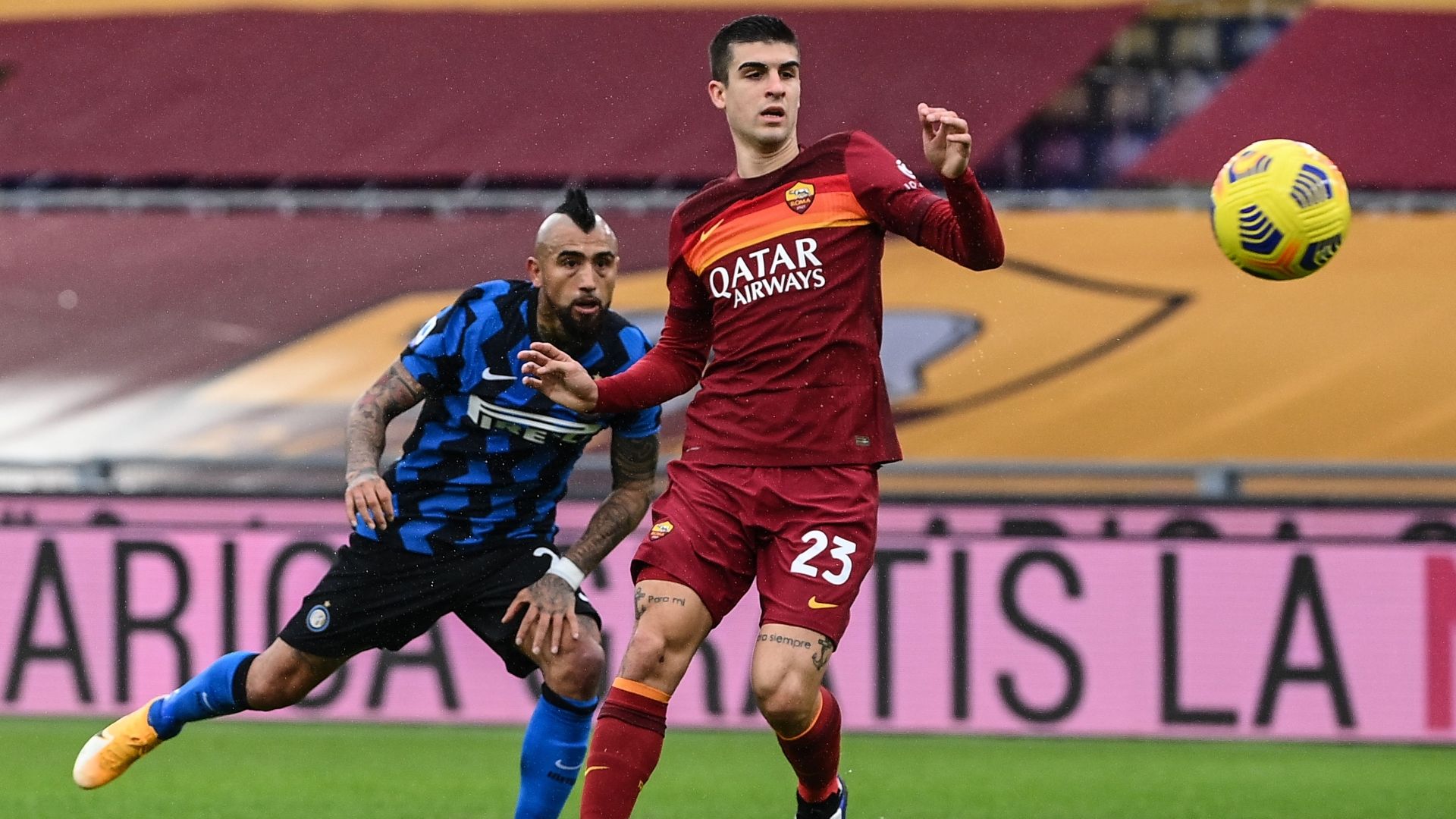 Arturo Vidal - Gianluca Mancini Roma Inter