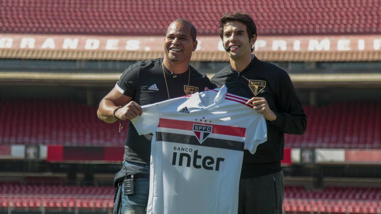 Sao Paulo Kaka Aloisio Chulapa novo uniforme 12072018