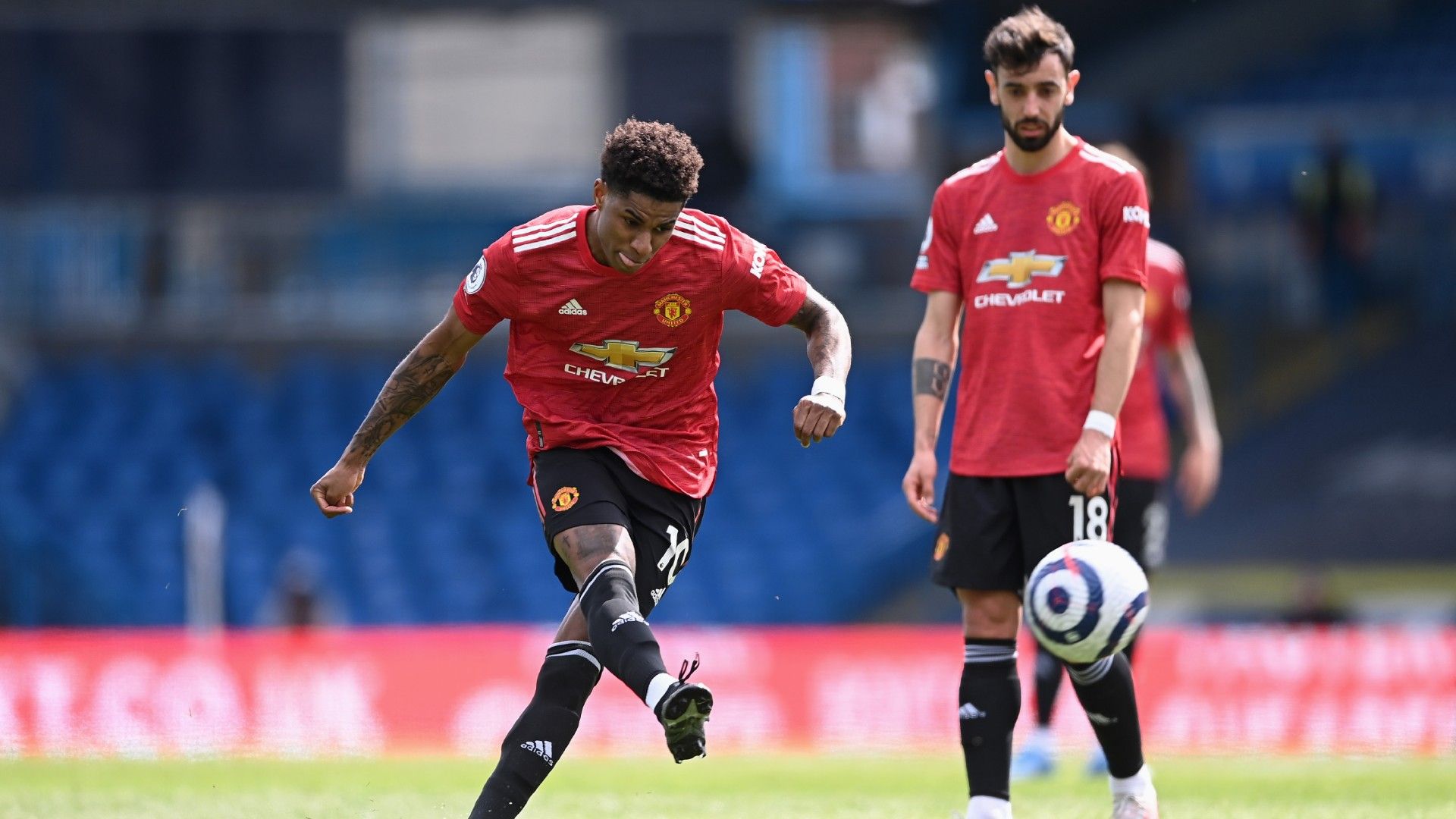 Marcus Rashford Leeds vs Man Utd Premier League 2020-21