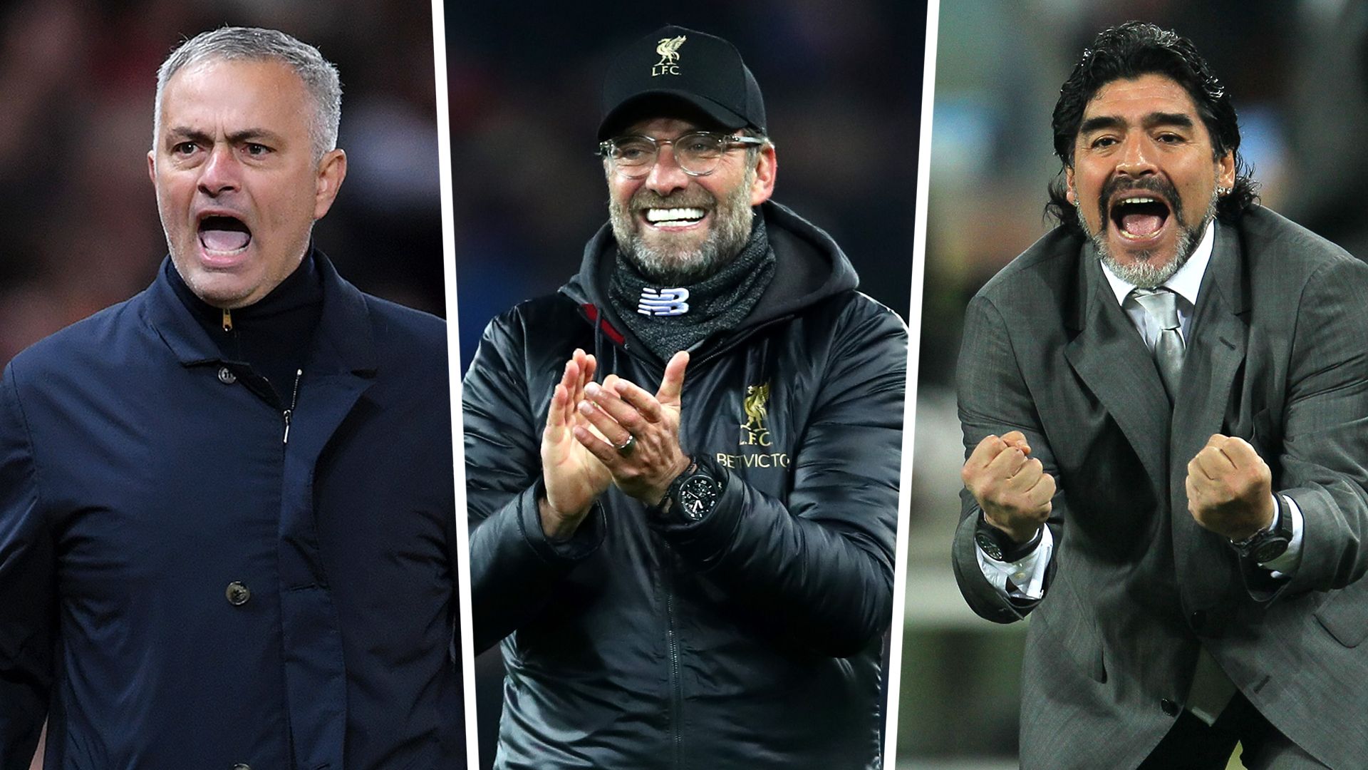 Best Manager celebations Mourinho Klopp Maradona