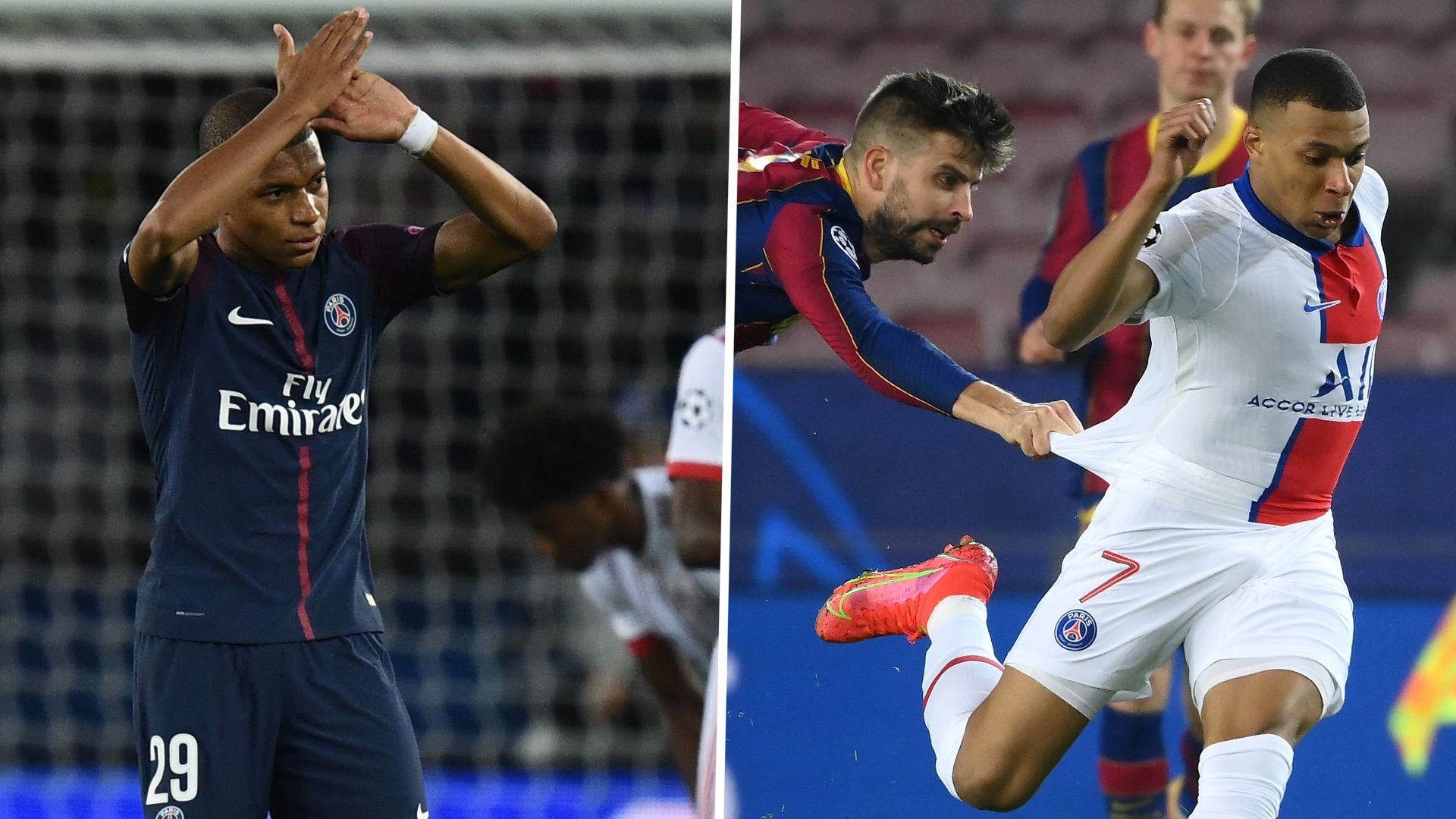 PSG Mbappé Ligue des champions Bayern 2017 Barça 2021