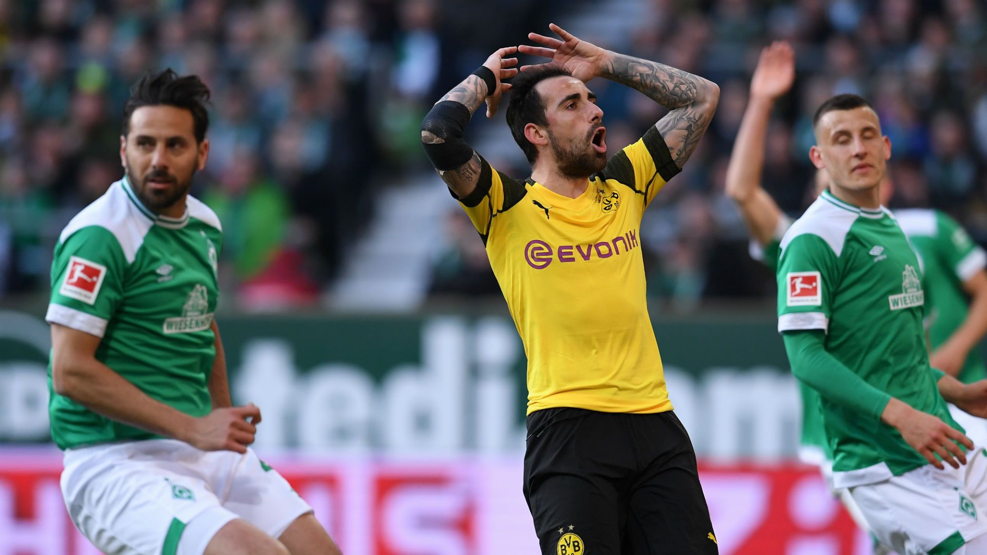 Paco Alcacer Claudio Pizarro Bremen Dortmund 2019