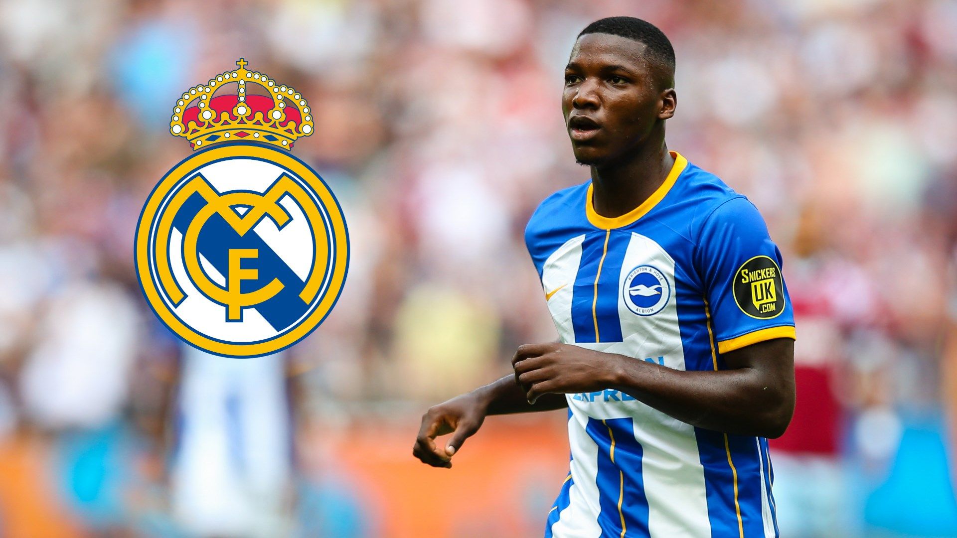 Moises Caicedo Brighton w/ Real Madrid crest