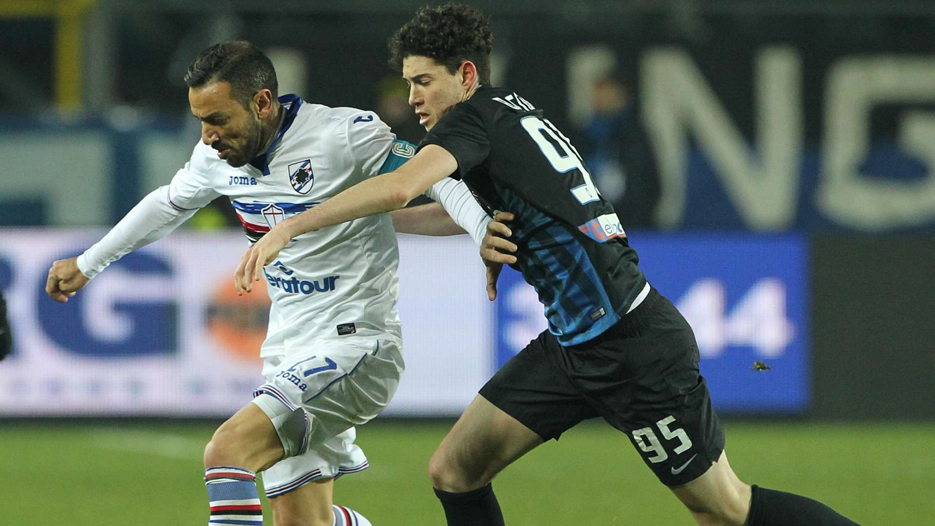 Fabio Quagliarella Alessandro Bastoni Atalanta Sampdoria Serie A 22012017
