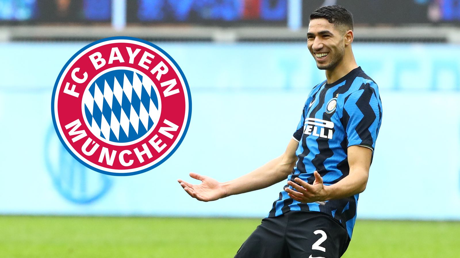 Achraf Hakimi Inter Mailand FC Bayern Montage