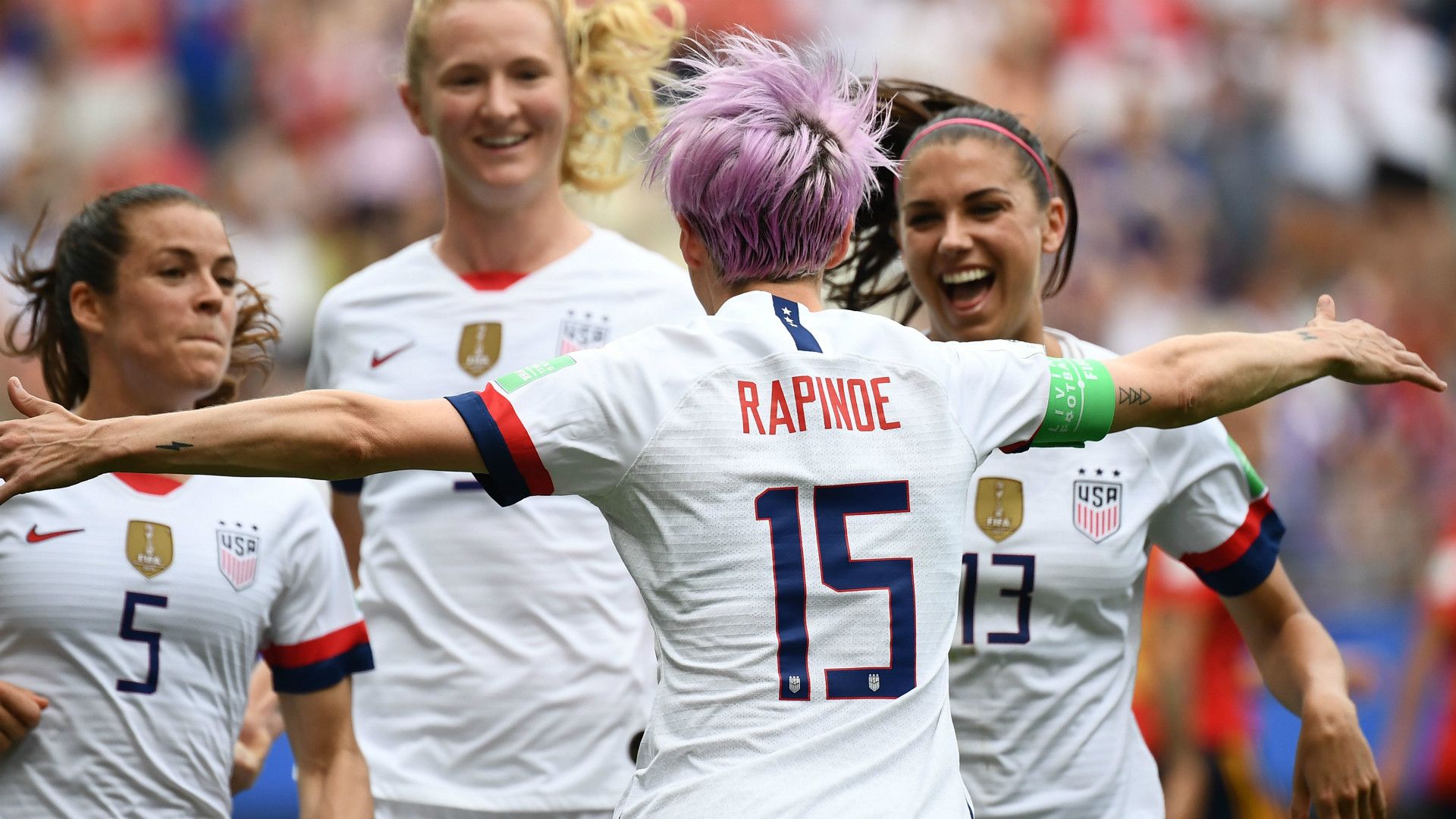 USWNT celebrate 2019