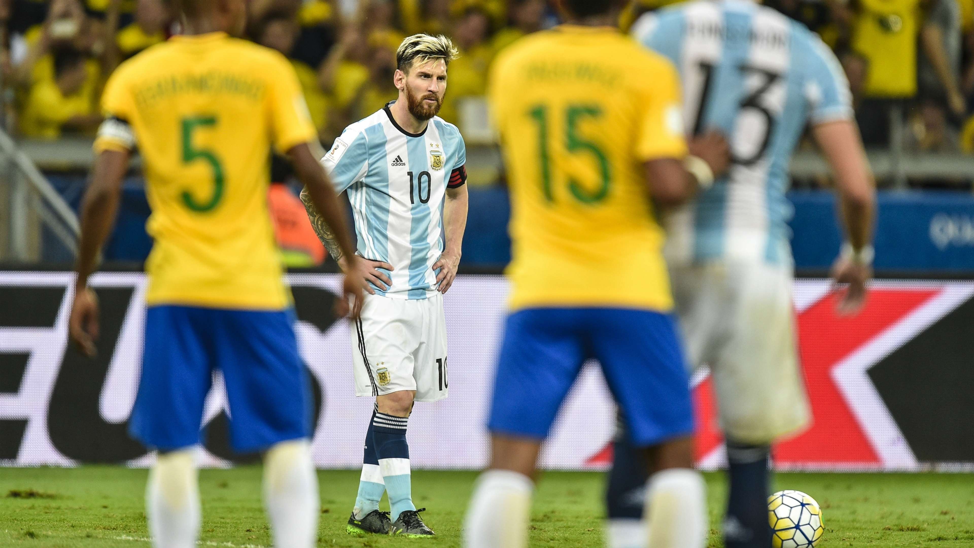 Lionel Messi Brazil v Argentina World Cup qualifying 10112016
