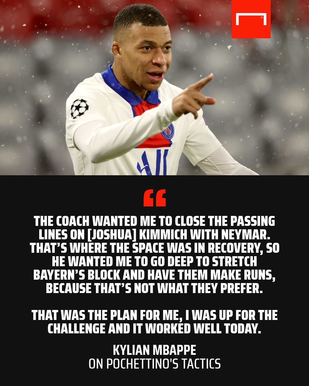 Kylian Mbappe quote GFX