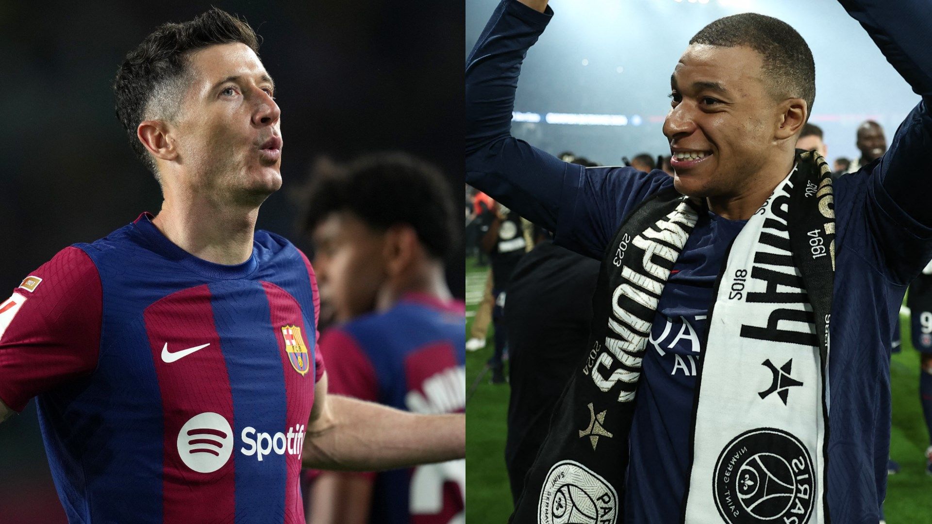 Robert Lewandowski Kylian Mbappe