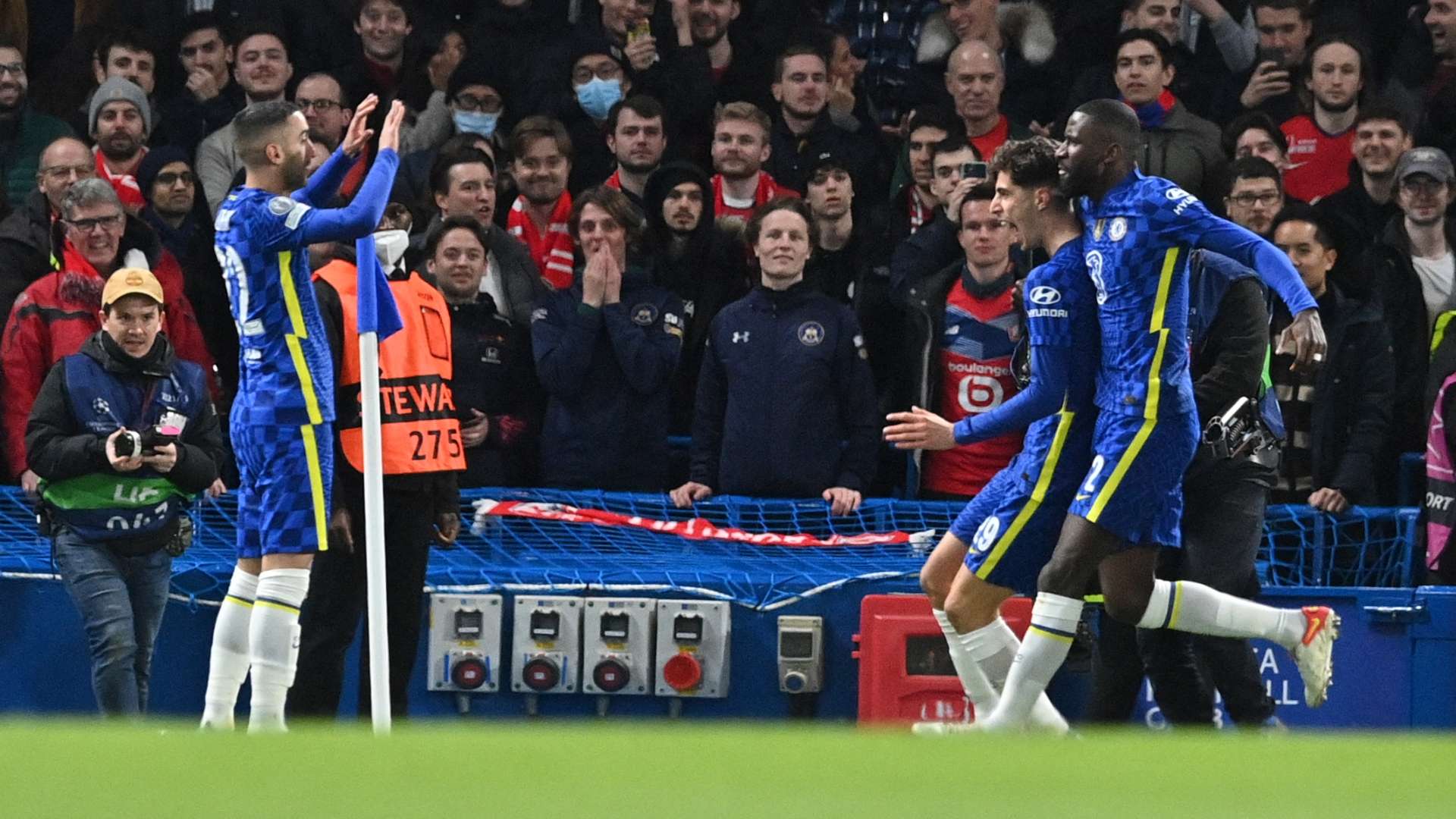 Havertz celebrating Chelsea Lille