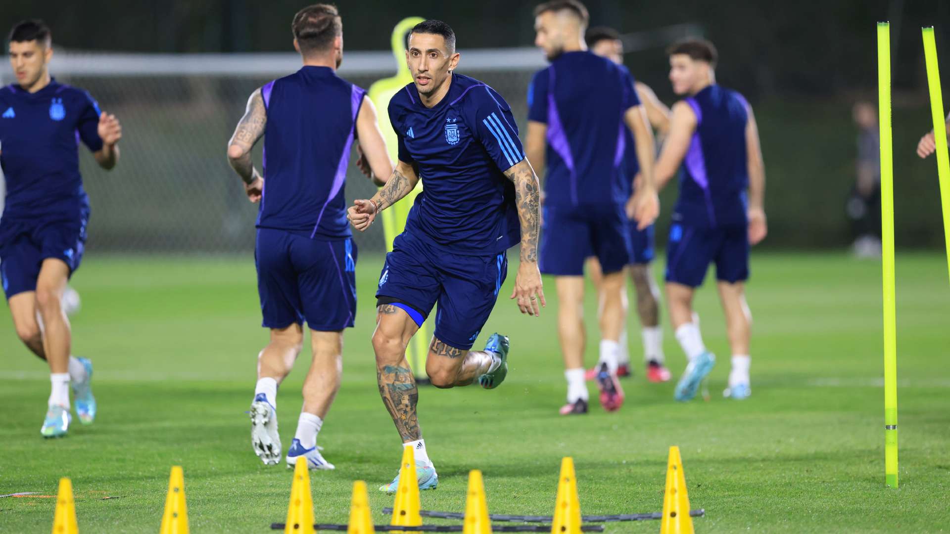 angel di maria argentina entrenamiento copa del mundo