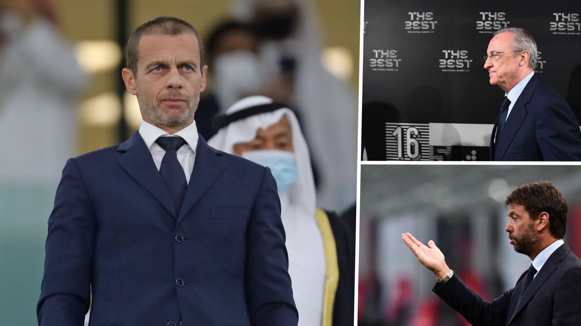 andrea agnelli, florentino perez, aleksander ceferin