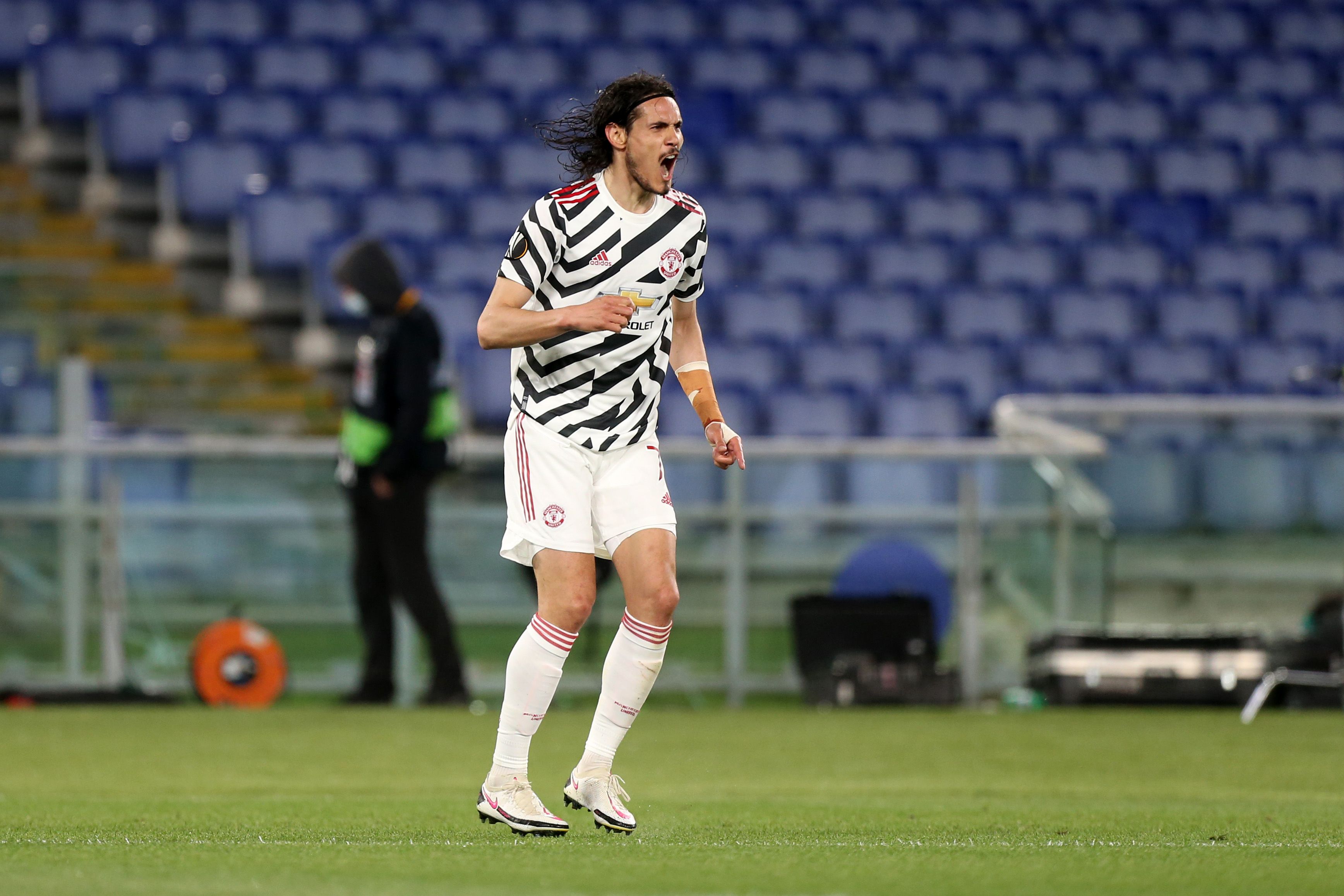 Edinson Cavani. AS Roma vs Manchester United