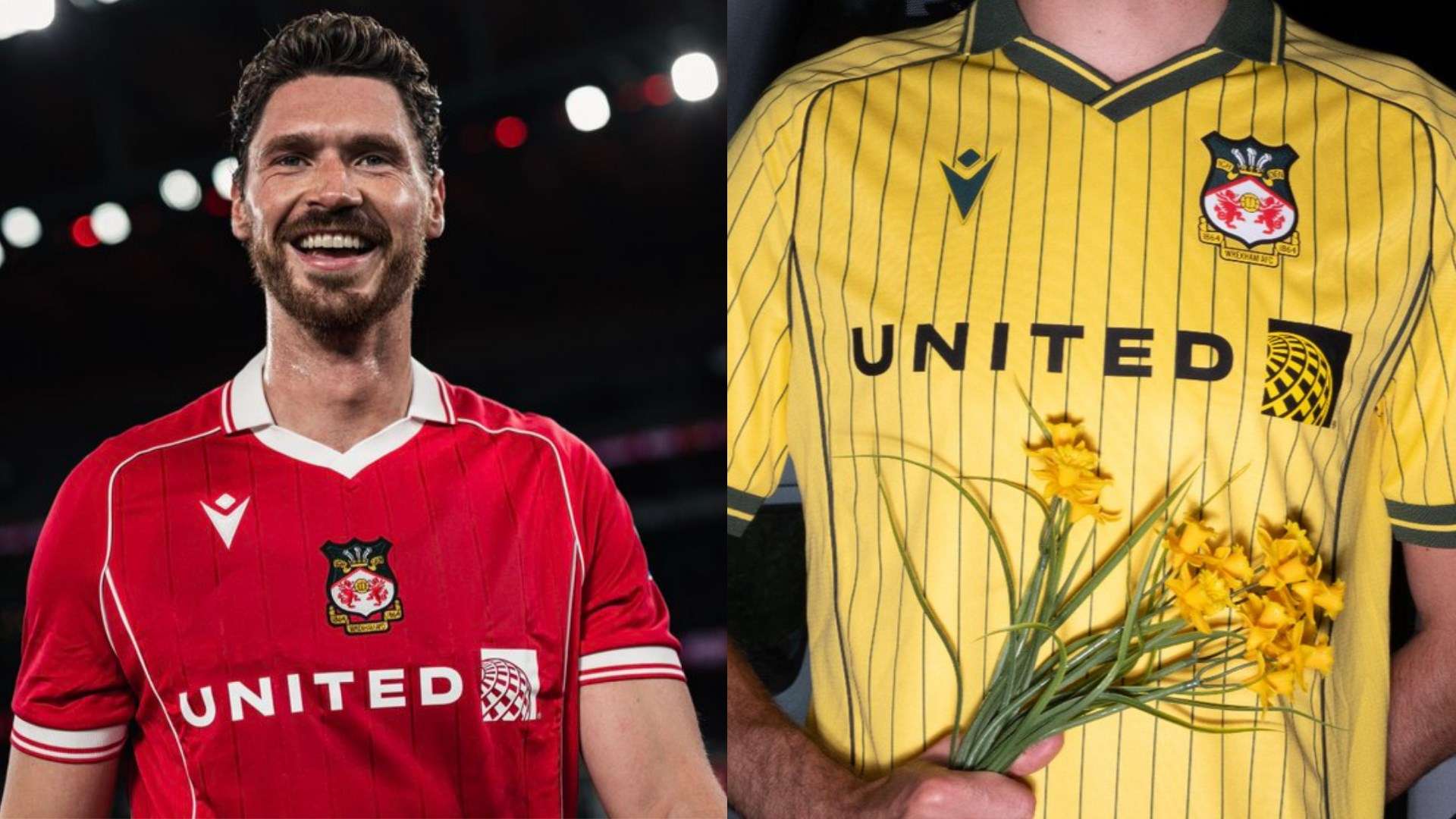 Wrexham 2025-26 home and away kits