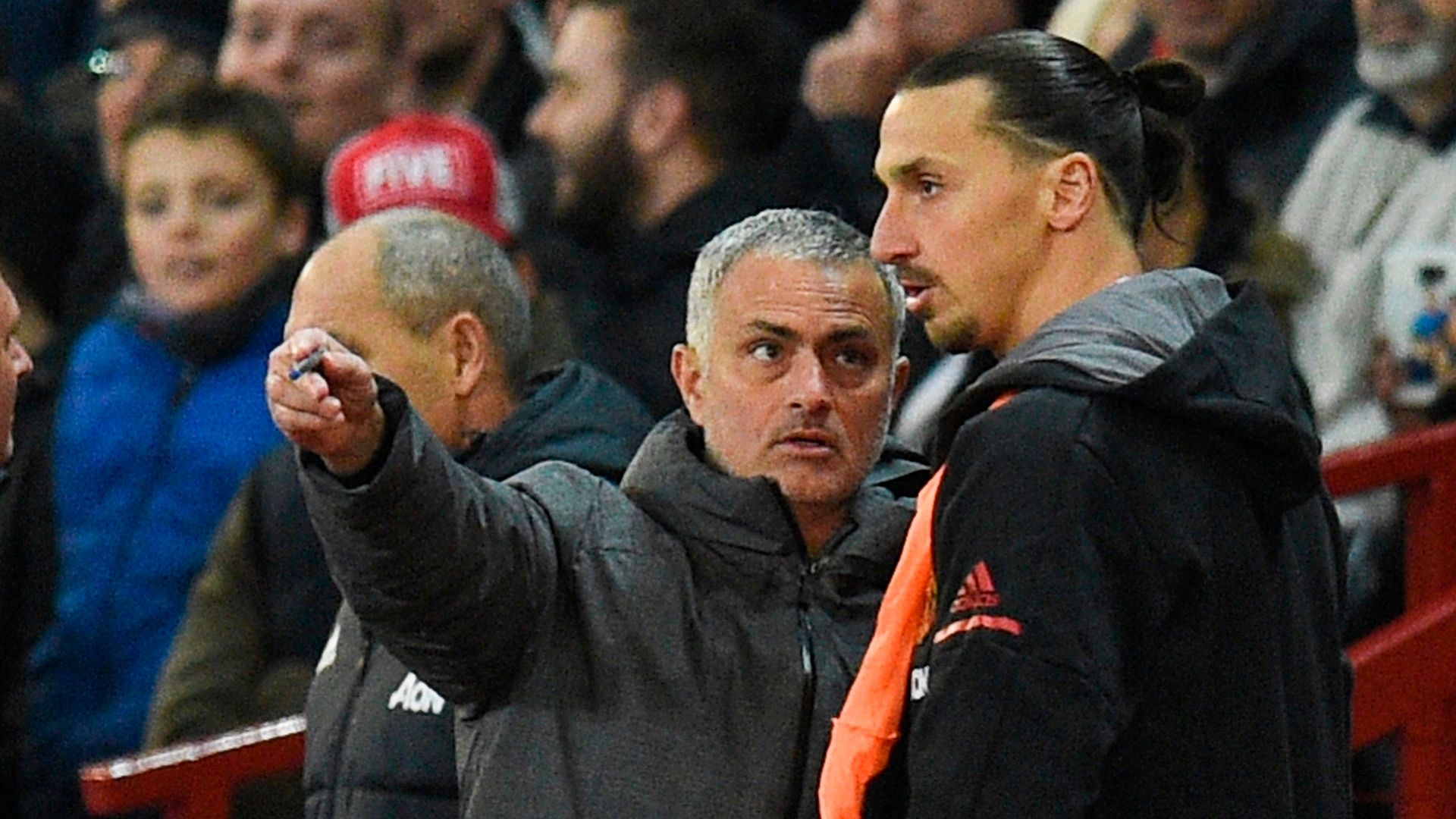 2018-01-30 Ibrahimovic Mourinho