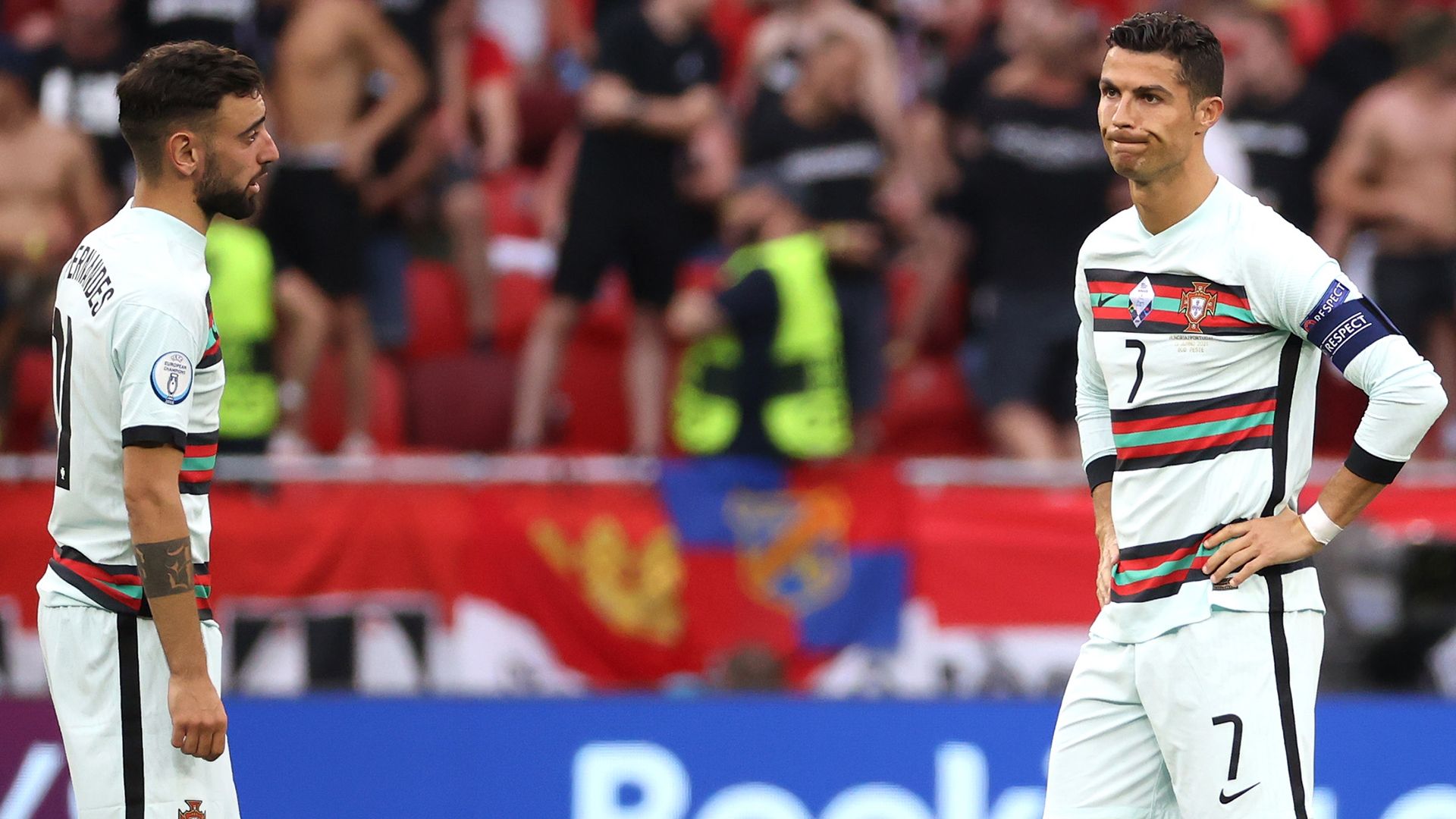 Cristiano Ronaldo Bruno Fernandes Portugal Hungary Euro 2020