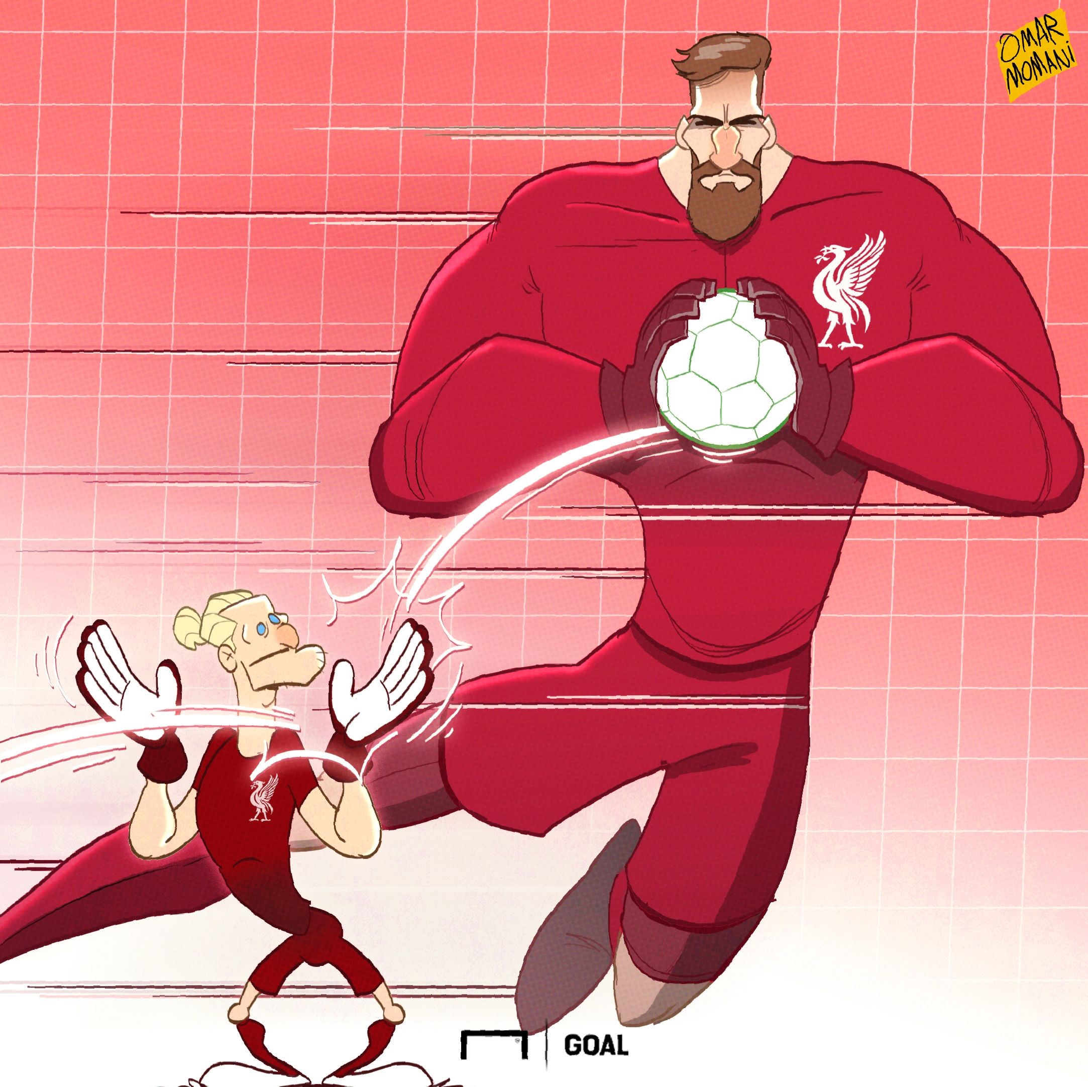 Cartoon Alisson to Liverpool