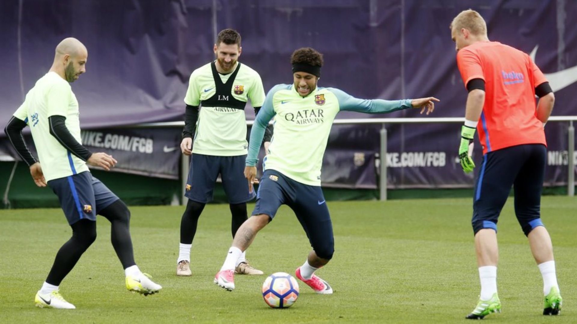 Barcelona training