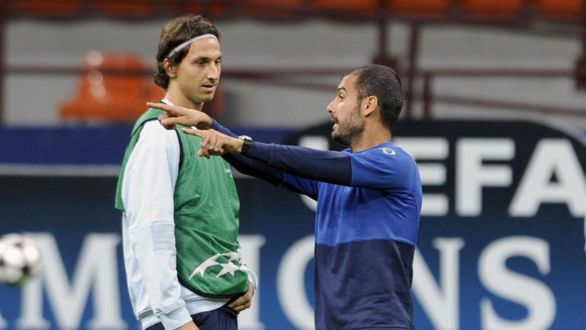 Ibrahimovic Guardiola Barcelona 2009