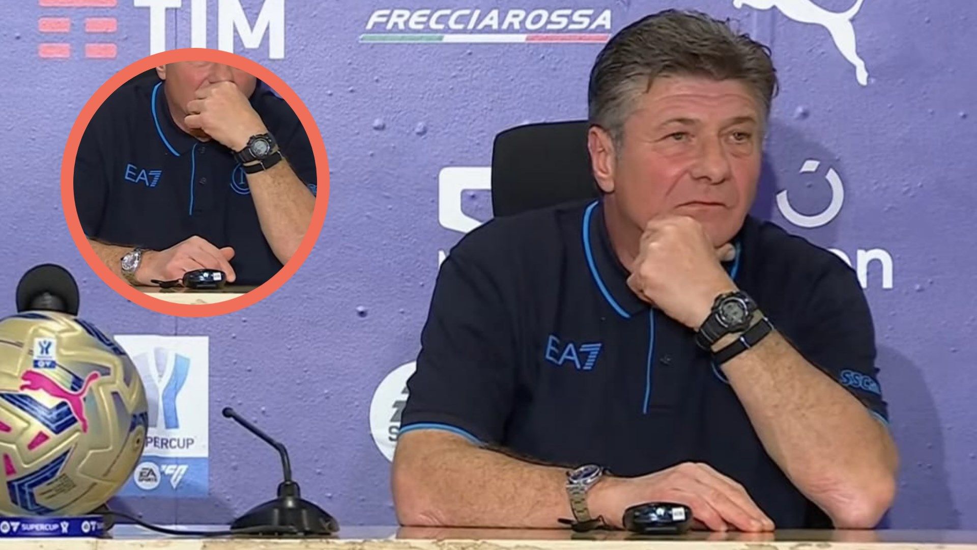 Mazzarri tre orologi Napoli Fiorentina Supercoppa
