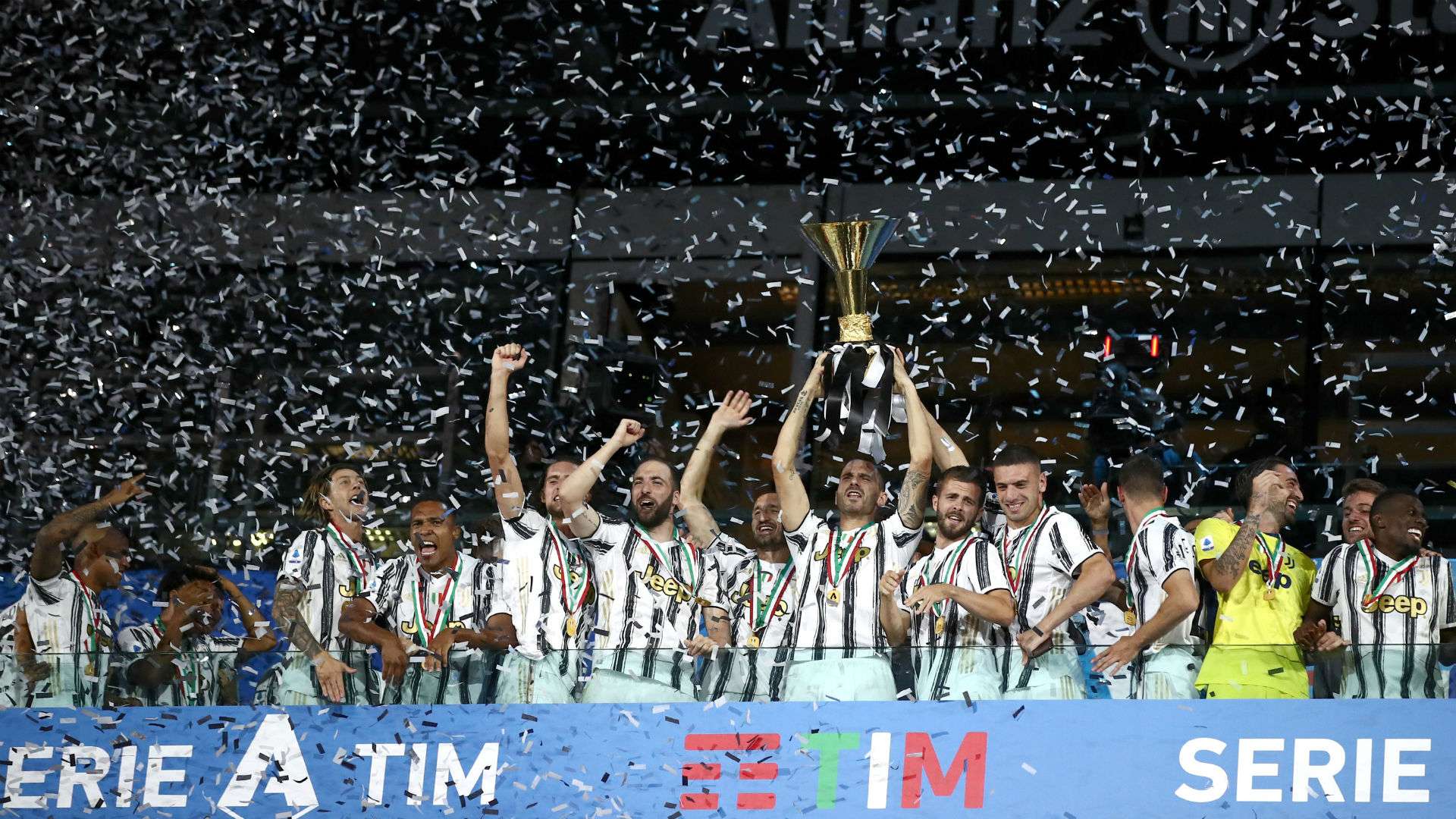 Juventus celebrating Scudetto Serie A
