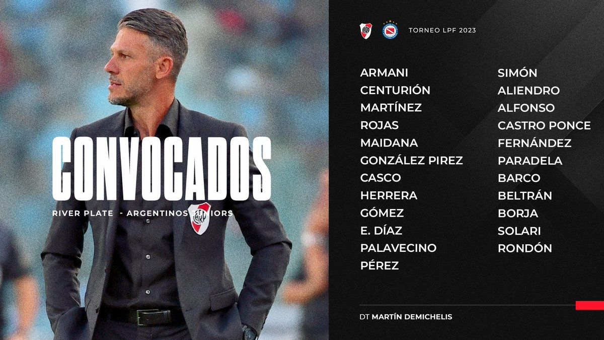 river convocados argentinos juniors torneo binance 2023
