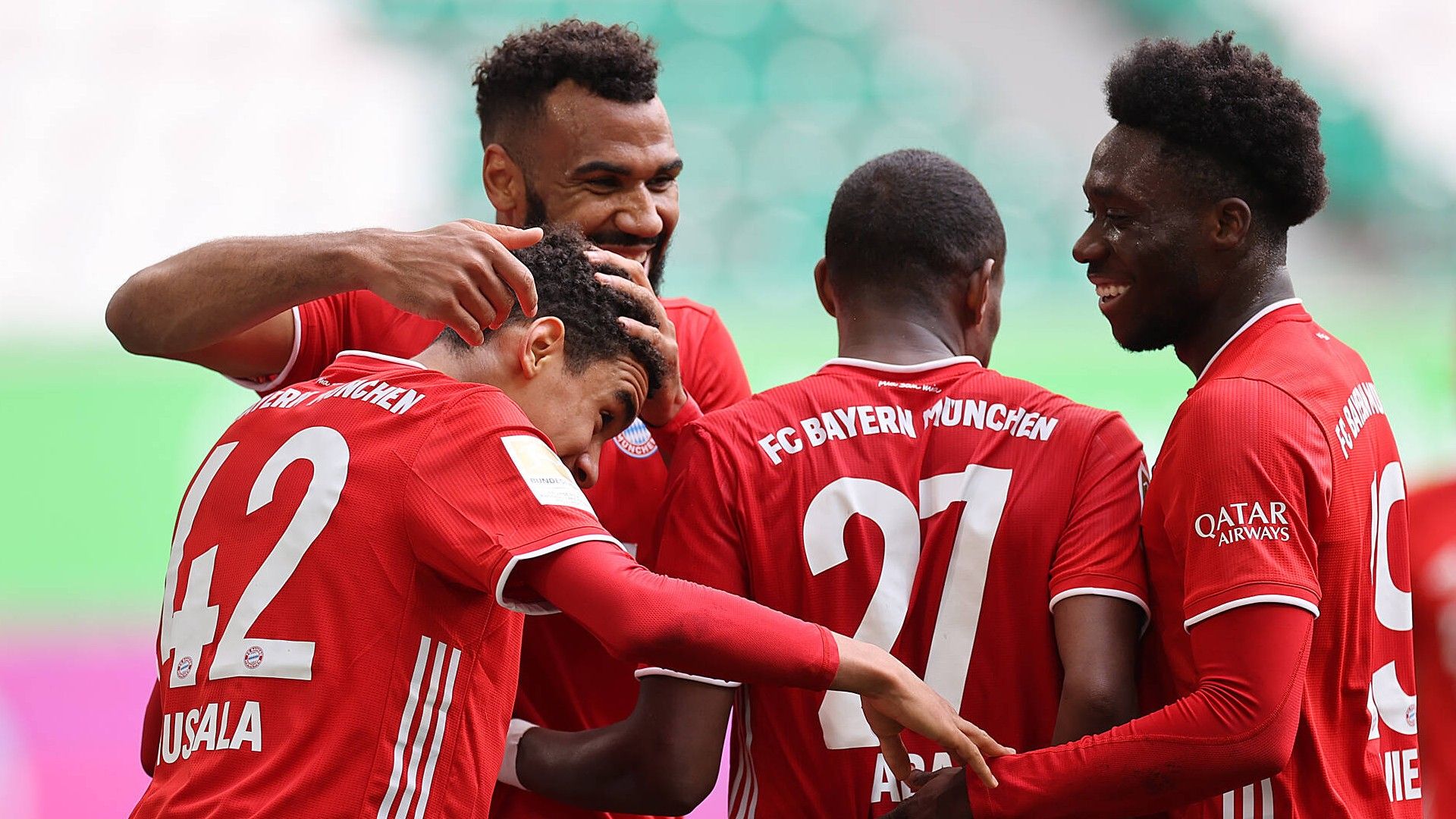 ONLY GERMANY Jamal Musiala Eric-Maxim Choupo-Moting David Alaba Alphonso Davies Bayern