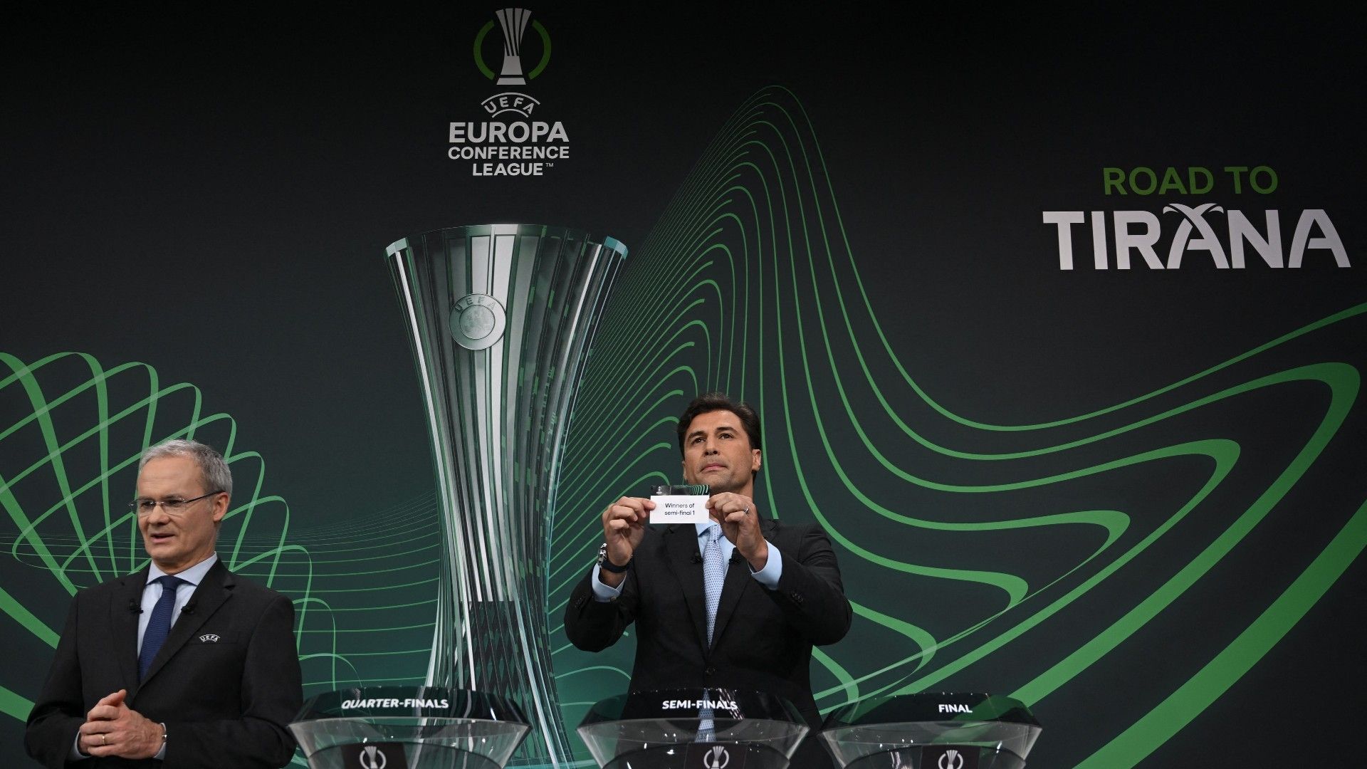 UEFA Conference League final ambassador and former Albanian footballer Lorik Cana 