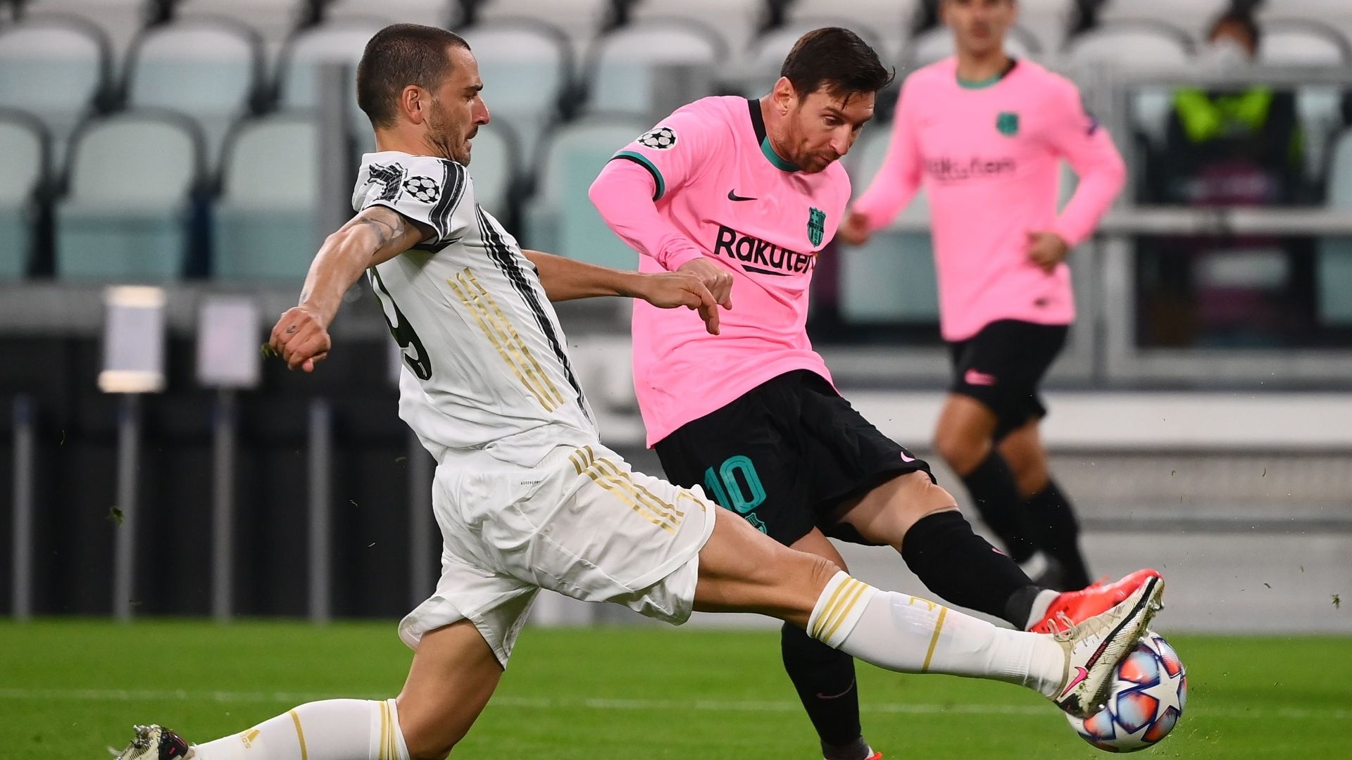 Leonardo Bonucci, Lionel Messi, Juventus vs Barcelona Champions League 2020-21