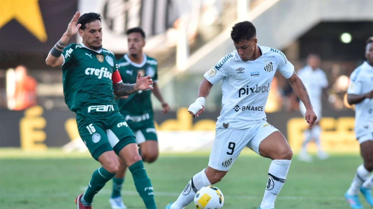 Gómez, Marcos Leonaro, Santos x Palmeiras, Brasileirão, 29052022