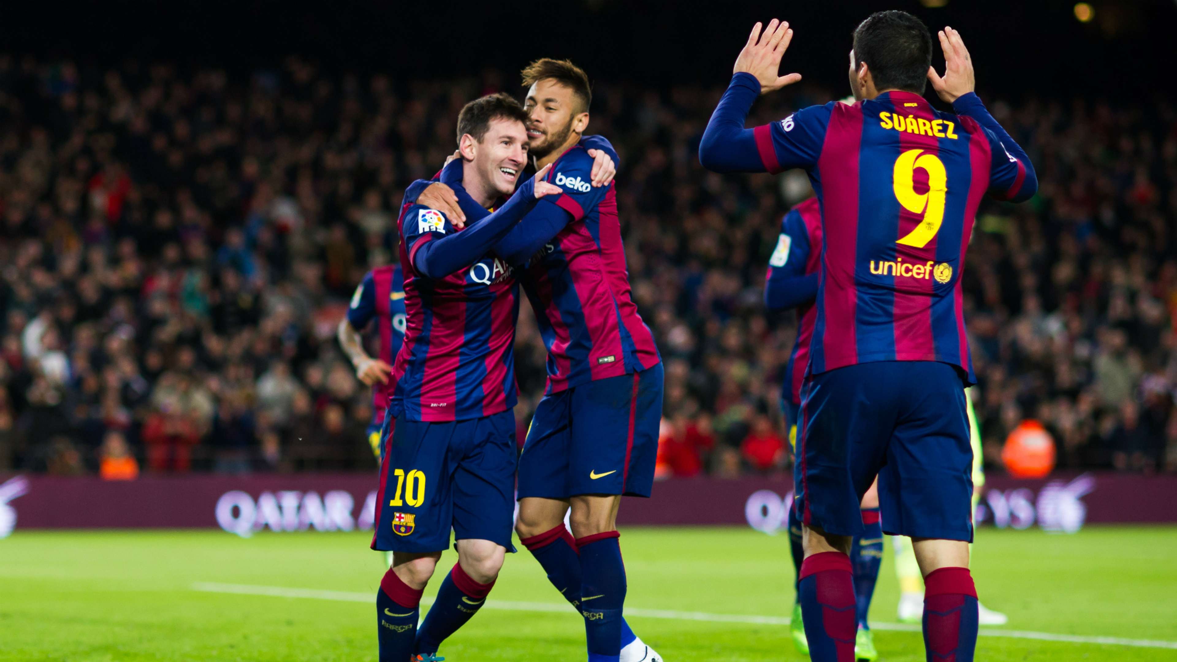 Lionel Messi Neymar Luis Suarez Barcelona Espanyol Liga BBVA 12072014