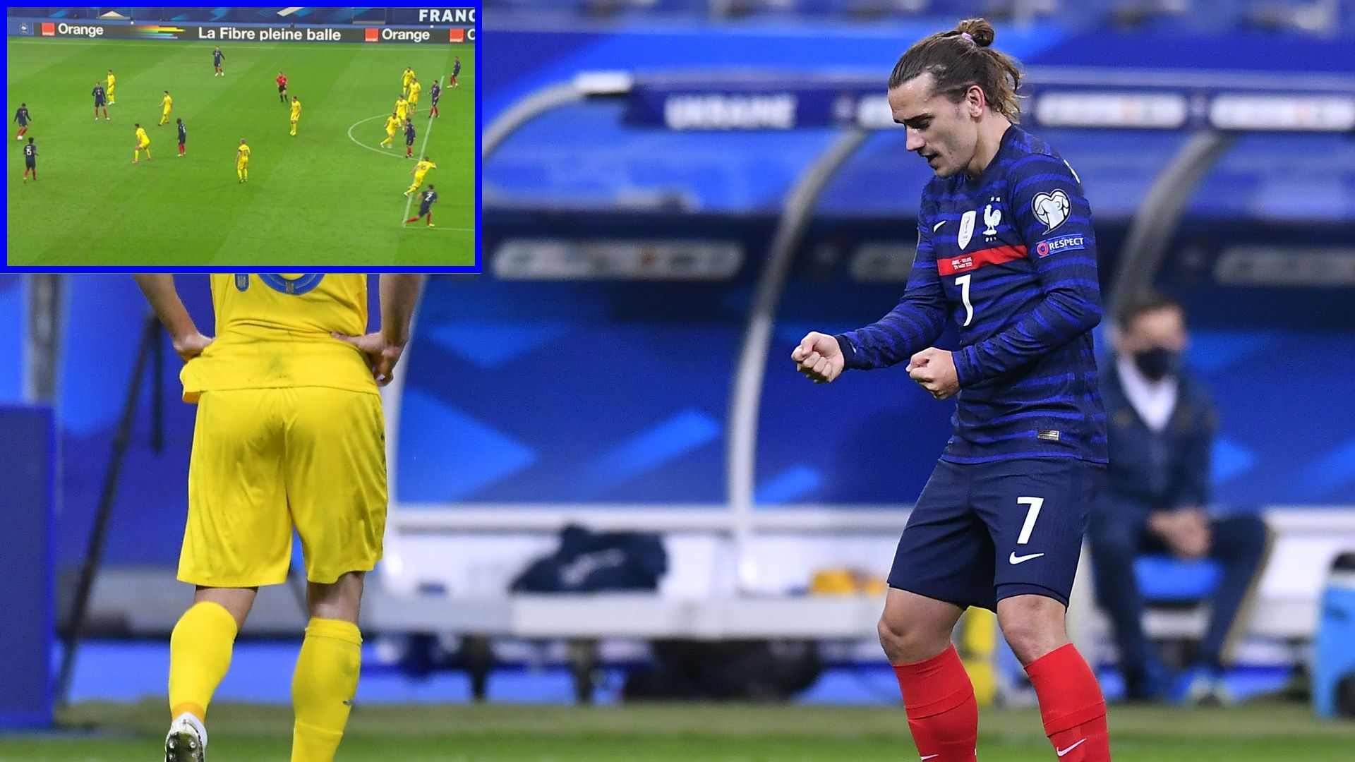 Griezmann, Francia vs. Ucrania
