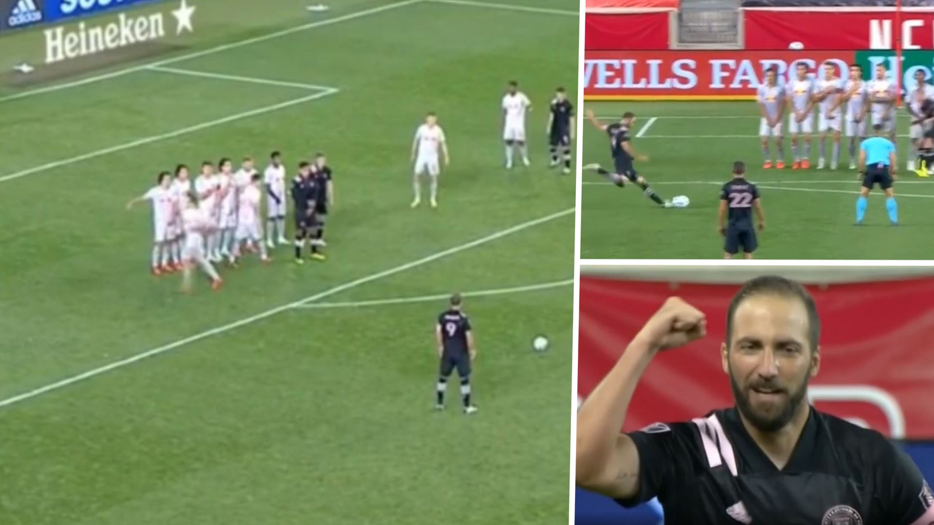 GONZALO HIGUAIN INTER MIAMI FREISTOSS TRAUMTOR