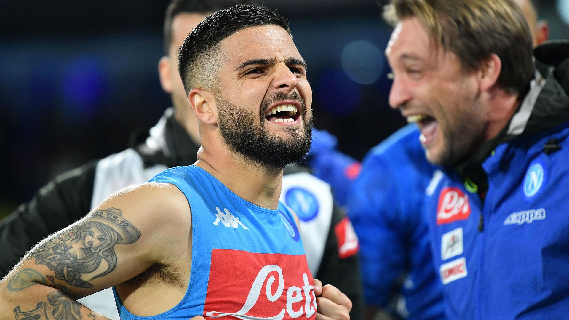 Insigne Napoli Cagliari celebrating Serie A