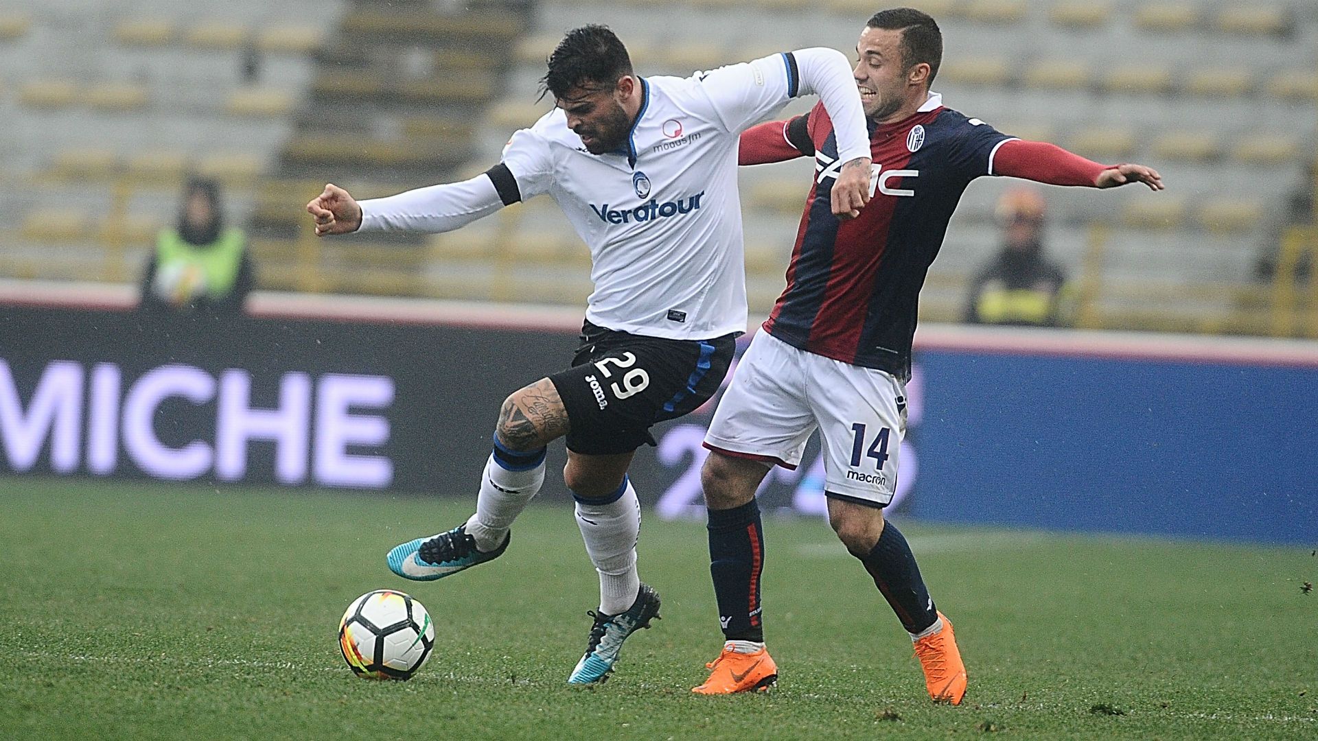 Andrea Petagna Federico Di Francesco Bologna Atalanta Serie A