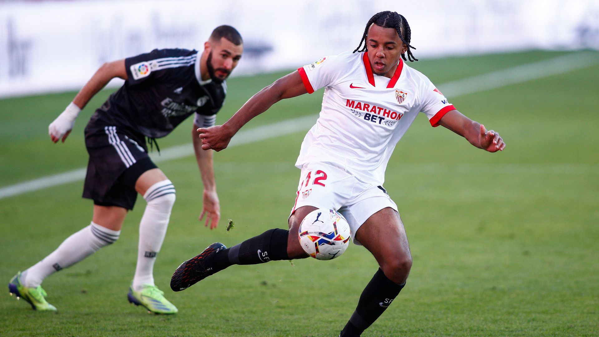 Real Madrid vs. FC Sevilla Benzema Kroos Kounde 08052021