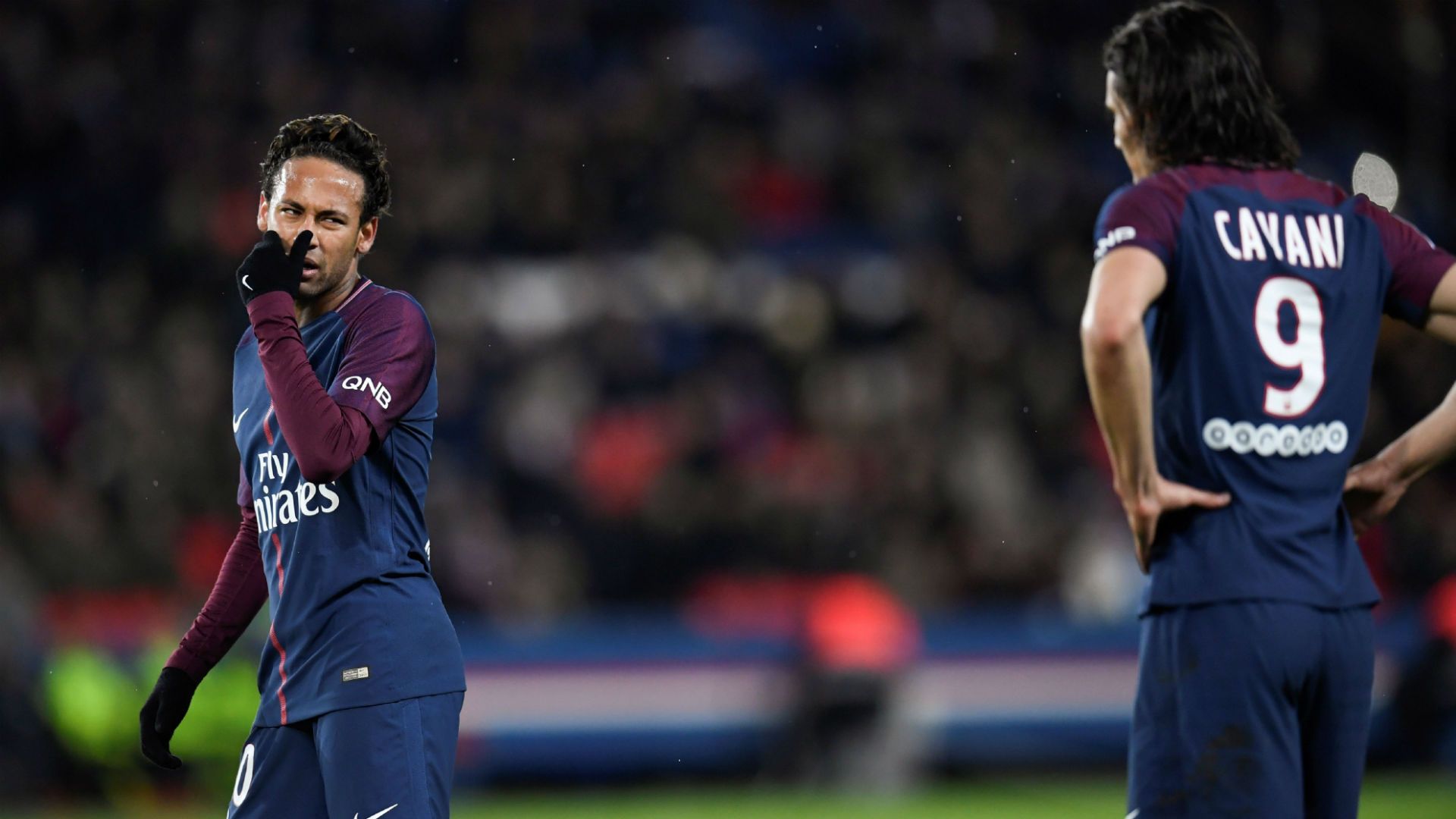 Neymar Cavani PSG Dijon 17 01 2018