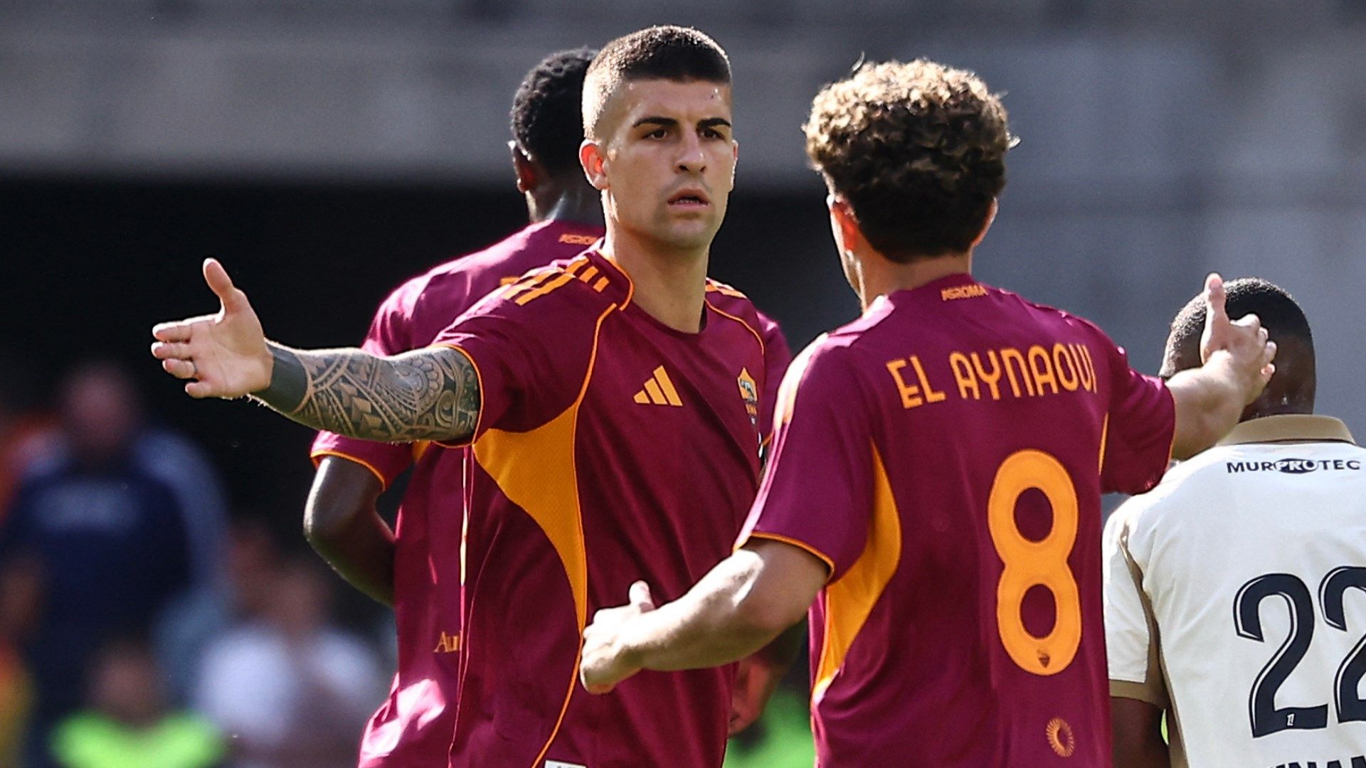 mancini roma 2025 26 esultanza