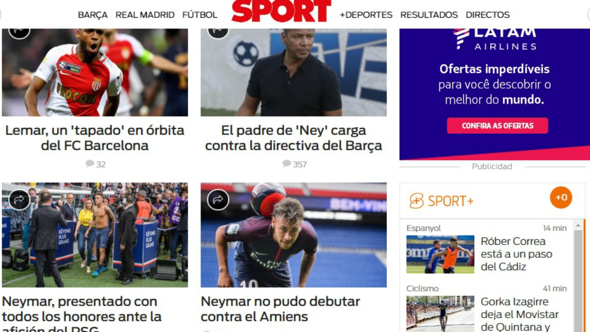 Sport Apresentação Neymar Torcida PSG Jornais Repercussão