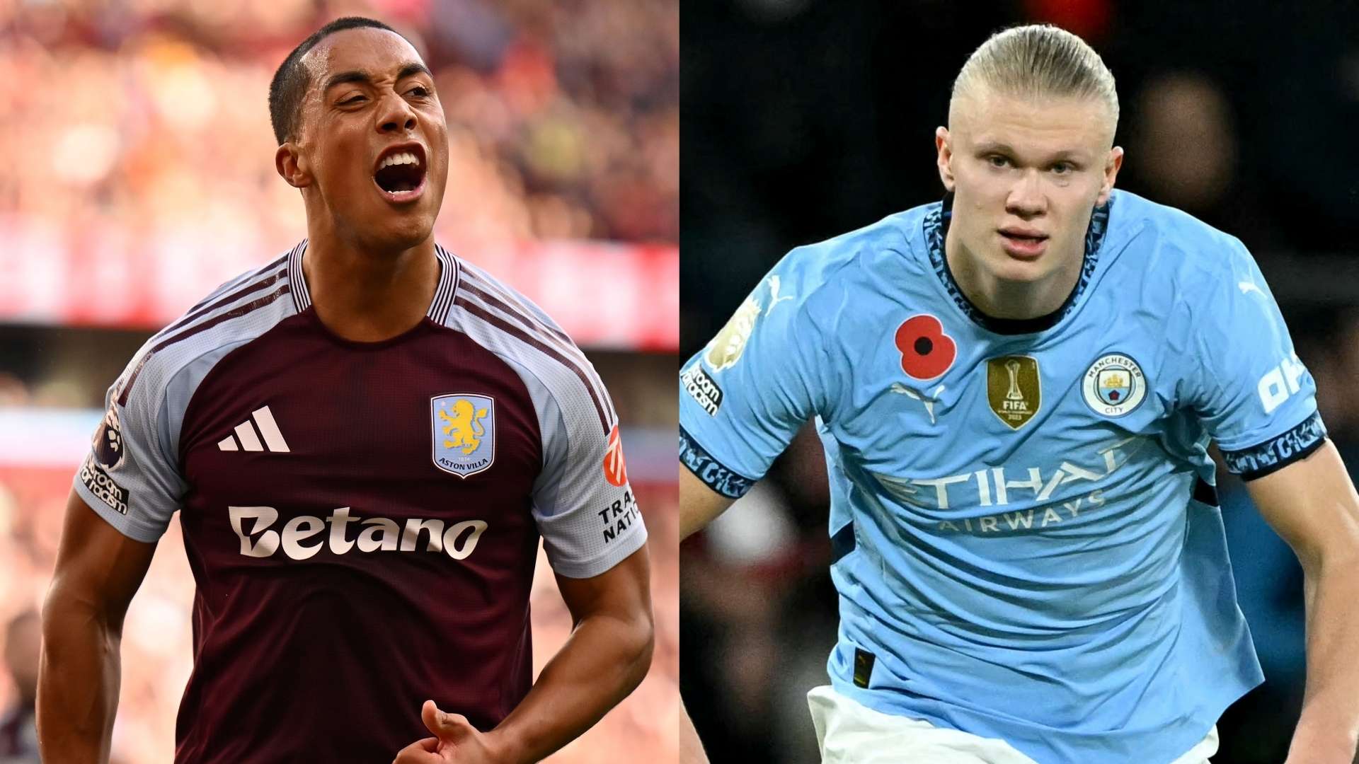 Youri Tielemans Aston Villa Erling Haaland Man City