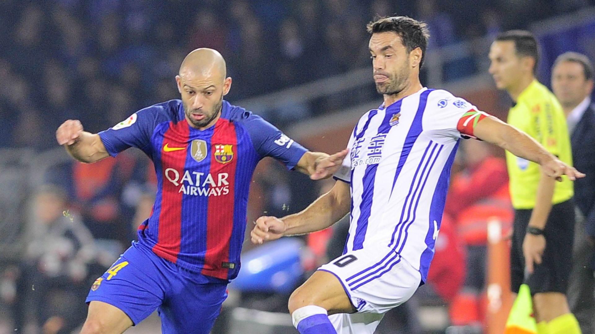 Xabi Prieto Javier Mascherano Real Sociedad Barcelona La Liga