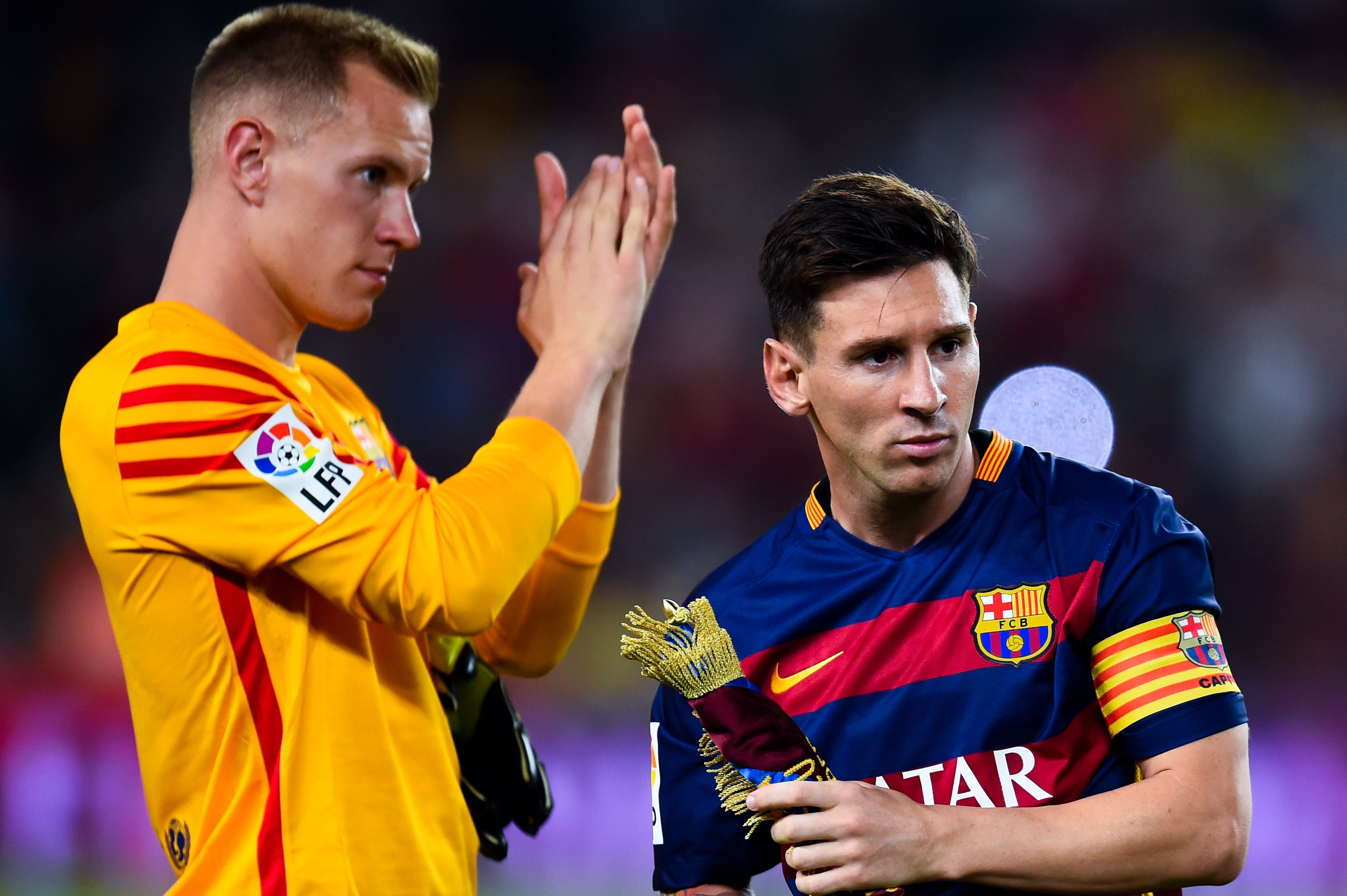 Marc-Andre Ter Stegen Lionel Messi Barcelona